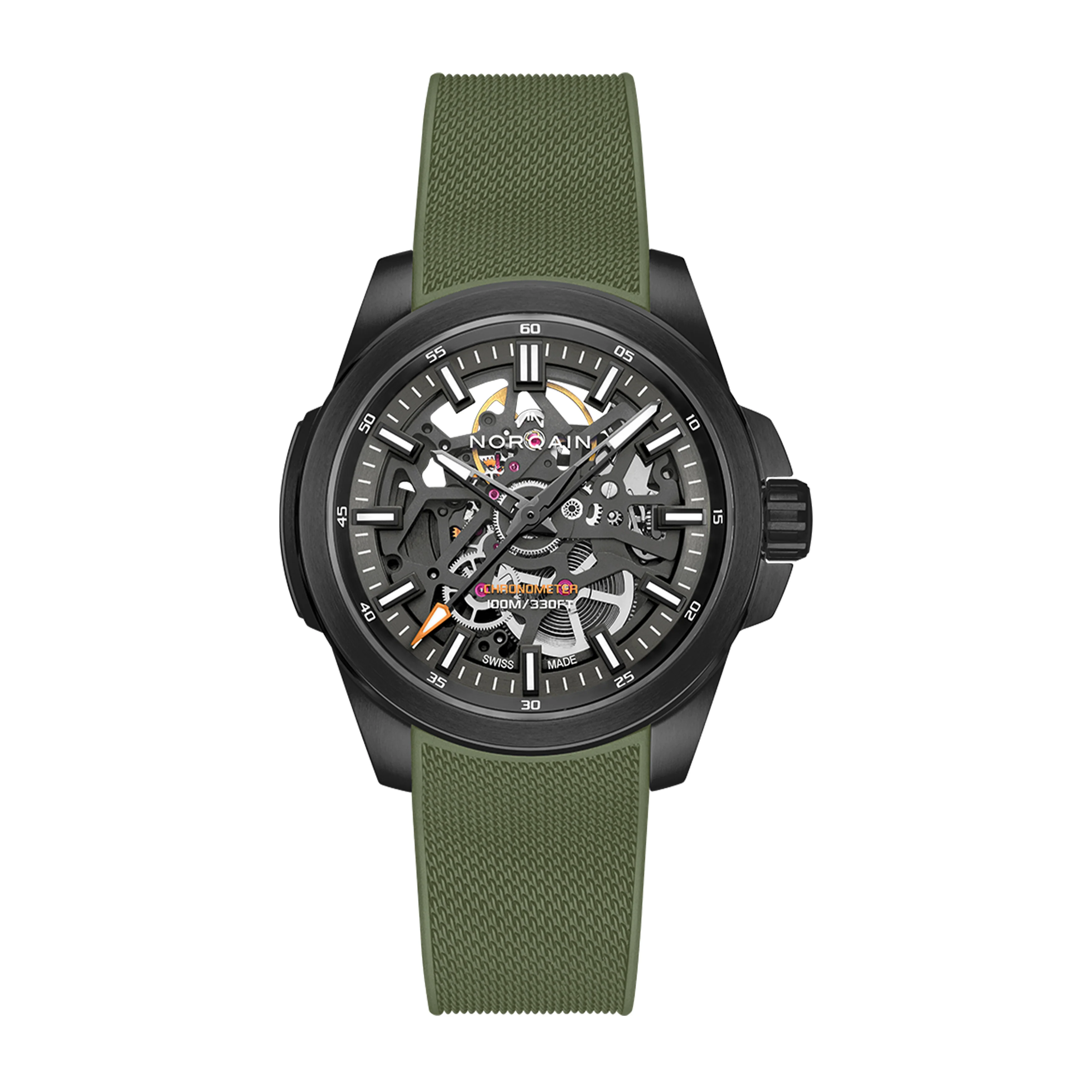 Norqain Independence Skeleton Watch, 40mm Skeleton Dial, N3008.07B01.G01.R01