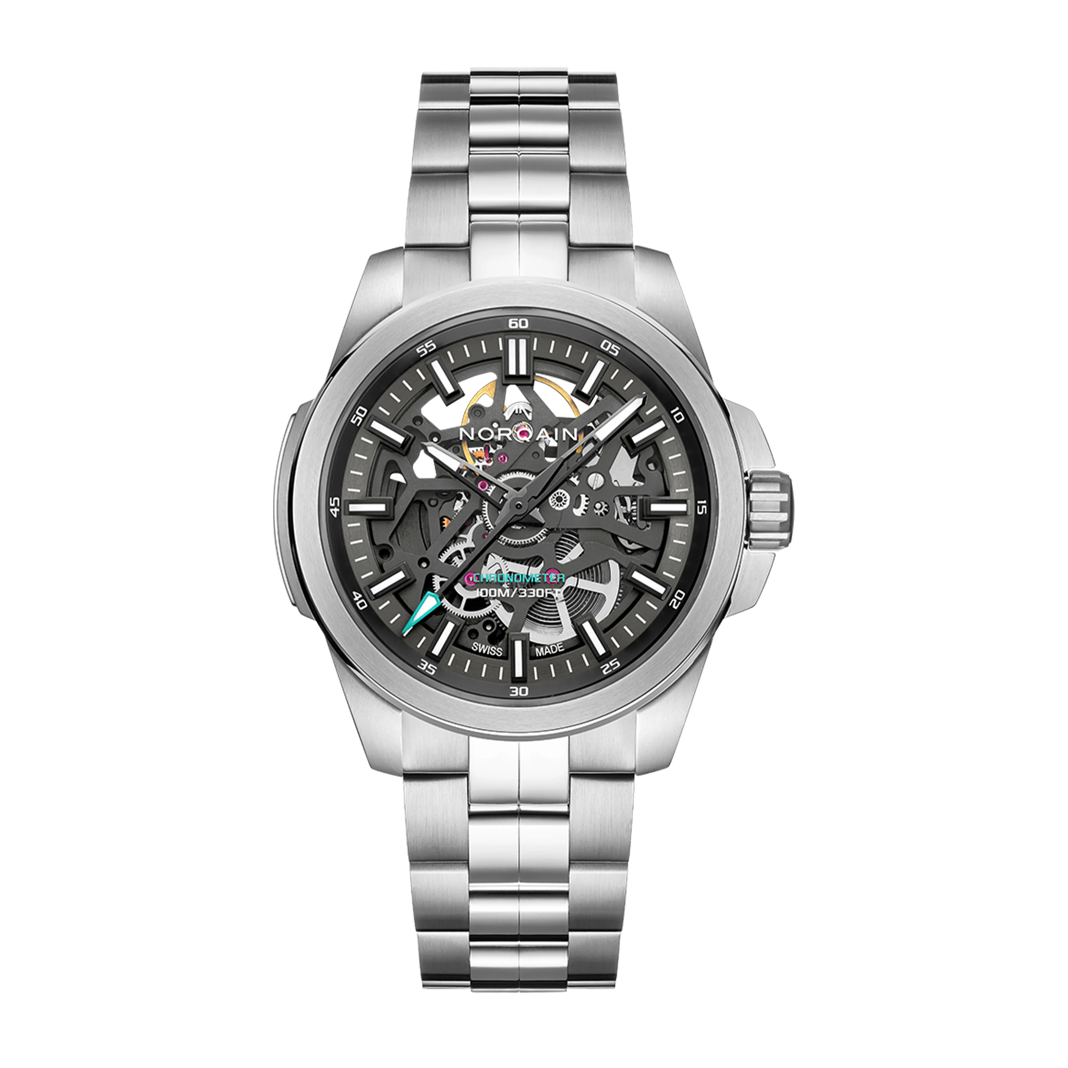 Norqain Independence Skeleton Watch, 40mm Skeleton Dial, N3008.07S01.G01.R01