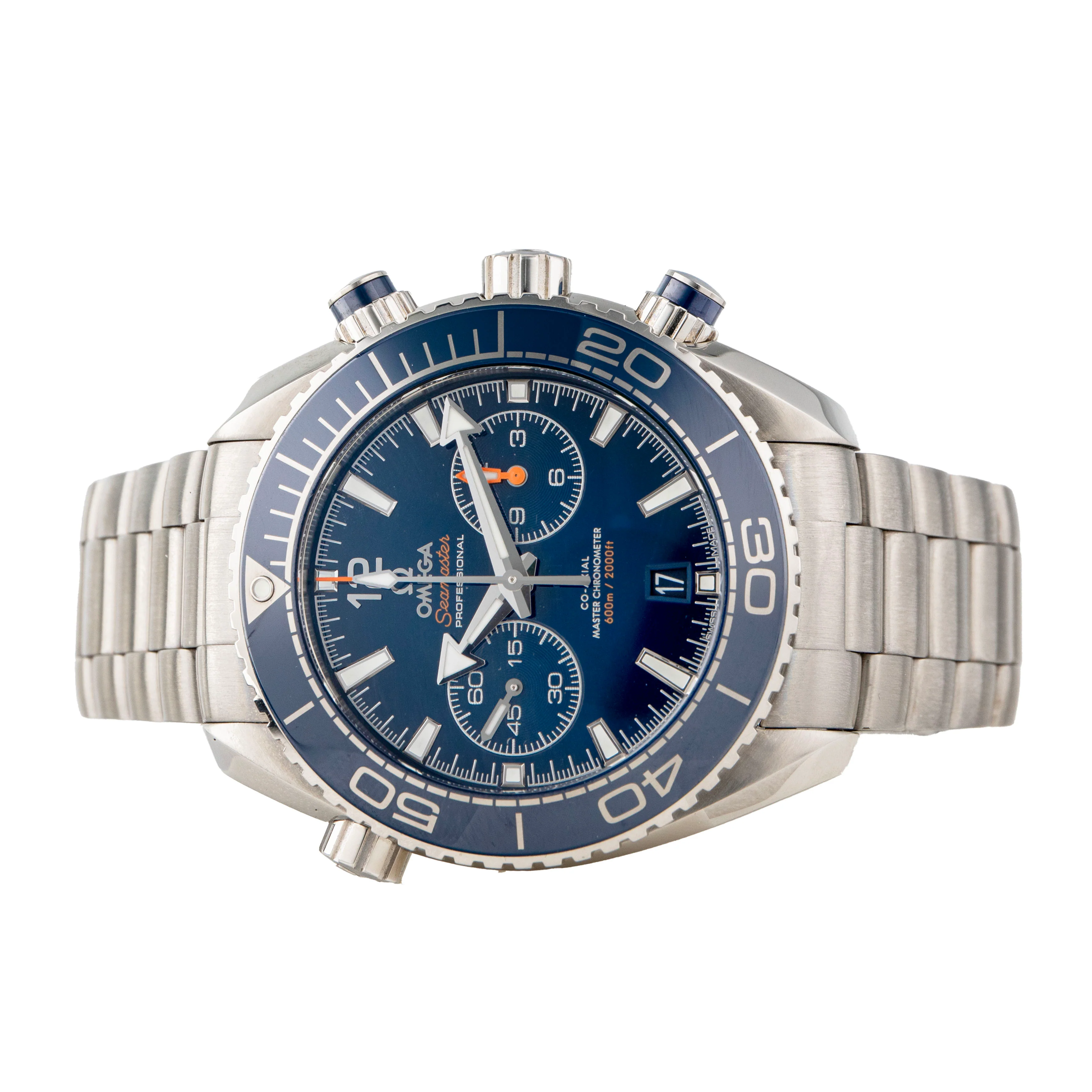 Omega Seamaster Planet Ocean 600m Chronograph Stainless Steel Blue Dial 45.5mm 215.30.46.51.03.001 Full Set - Image 2