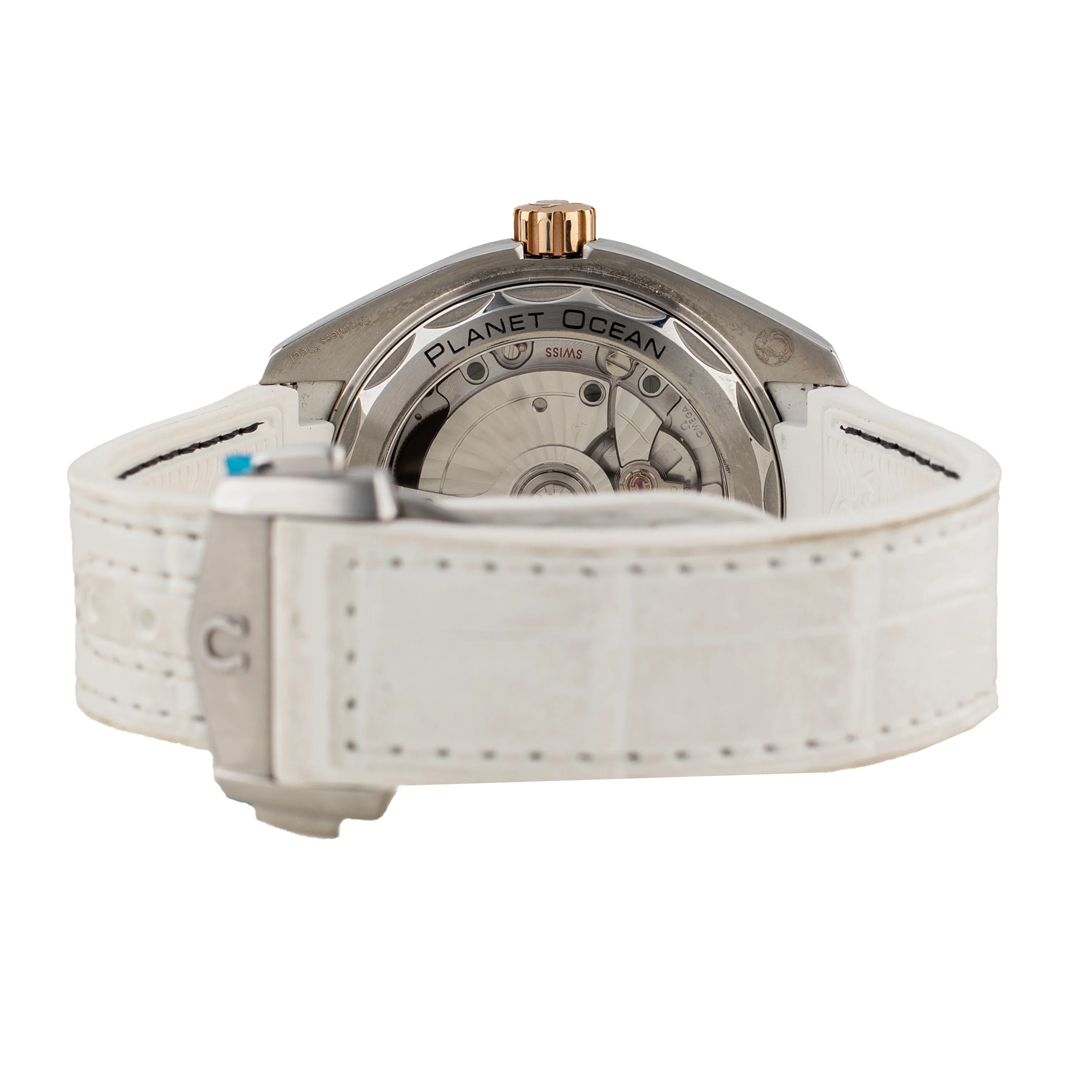 Omega Seamaster Planet Ocean 600m Stainless Steel Rose Gold White Dial 39.5mm 215.32.40.20.04.001 Full Set - Image 5