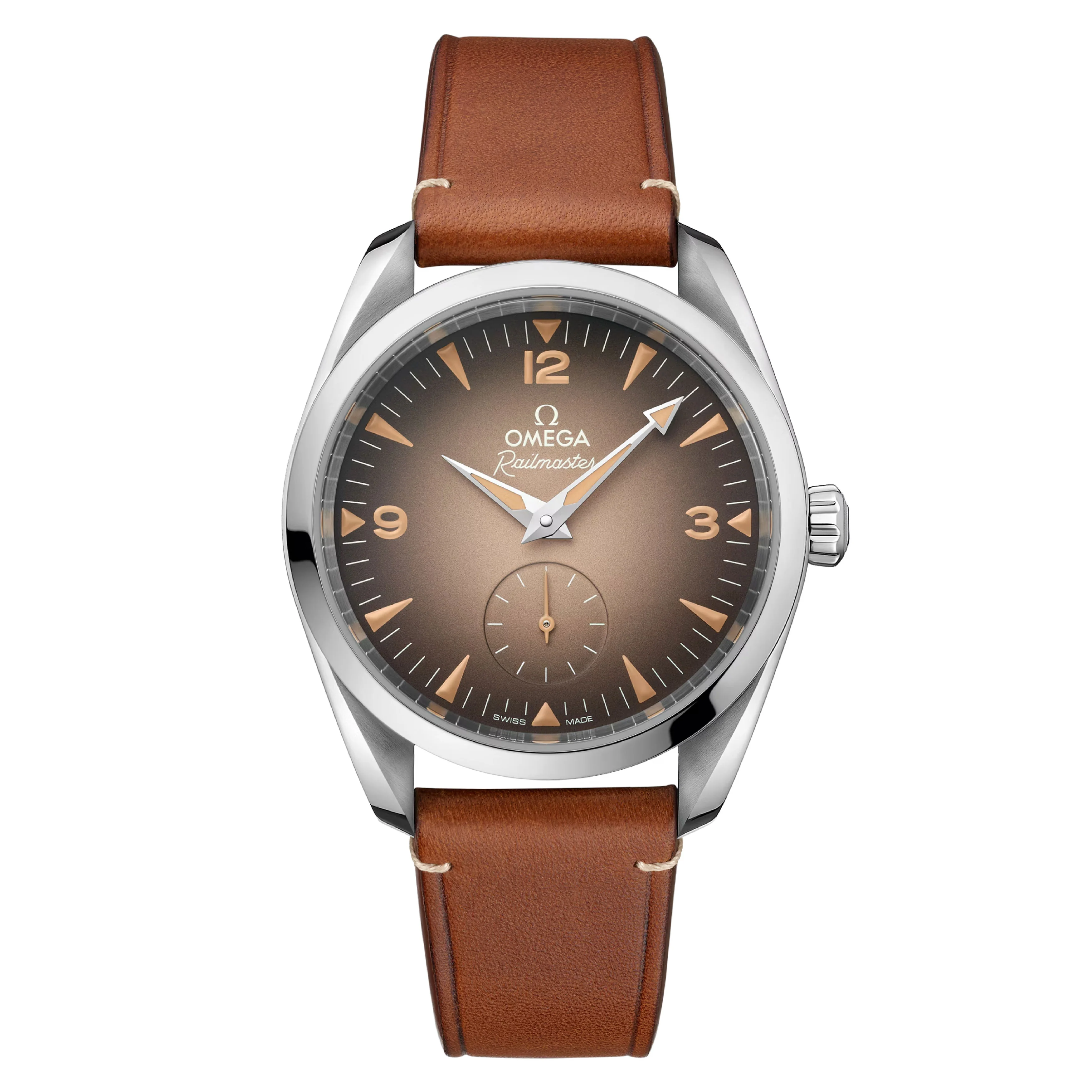 Omega Seamaster Railmaster Watch, 38mm Brown Dial, 235.12.38.20.13.001