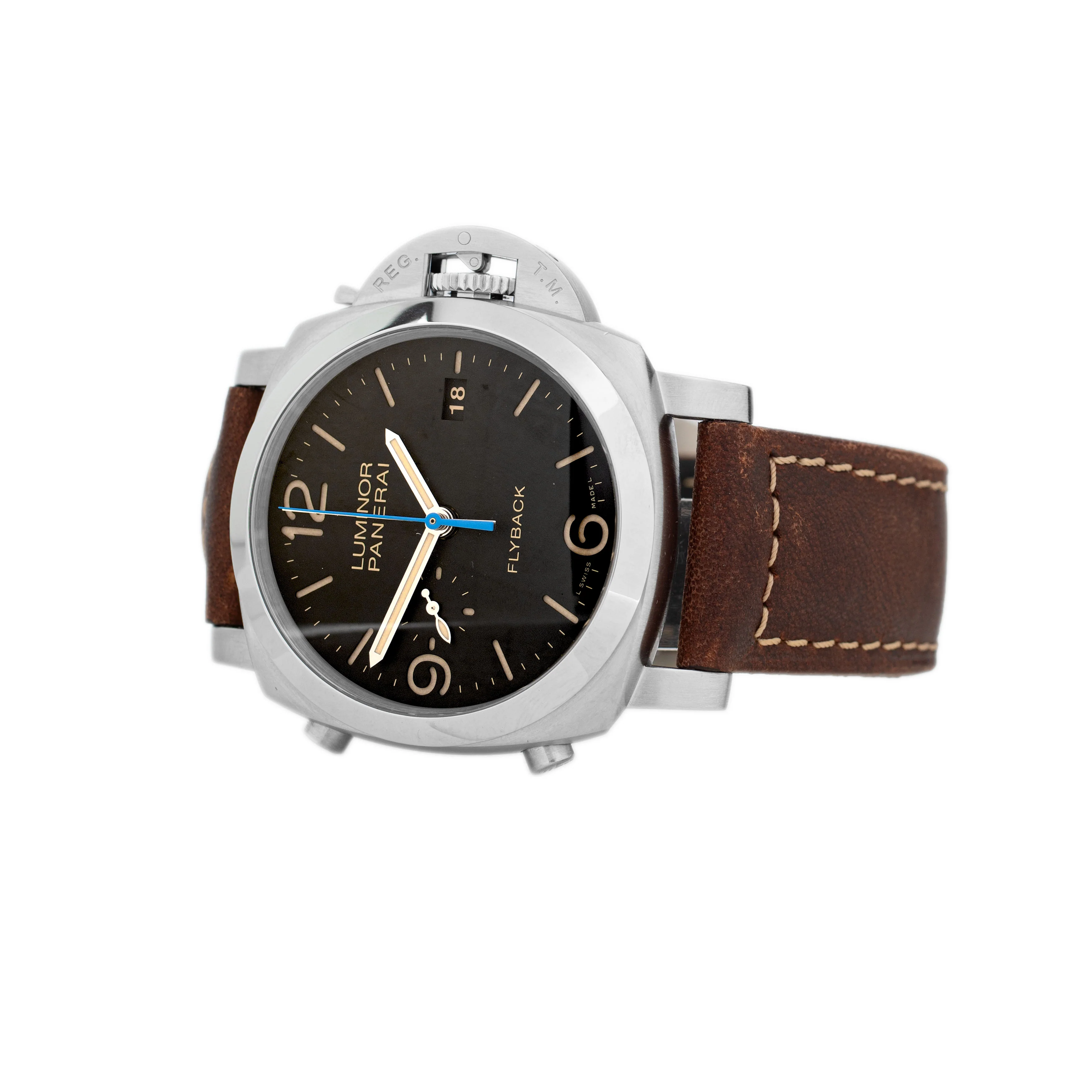 Panerai Luminor 1950 3 Days Flyback Stainless Steel Black Dial 44mm PAM00524 Full Set - Image 3