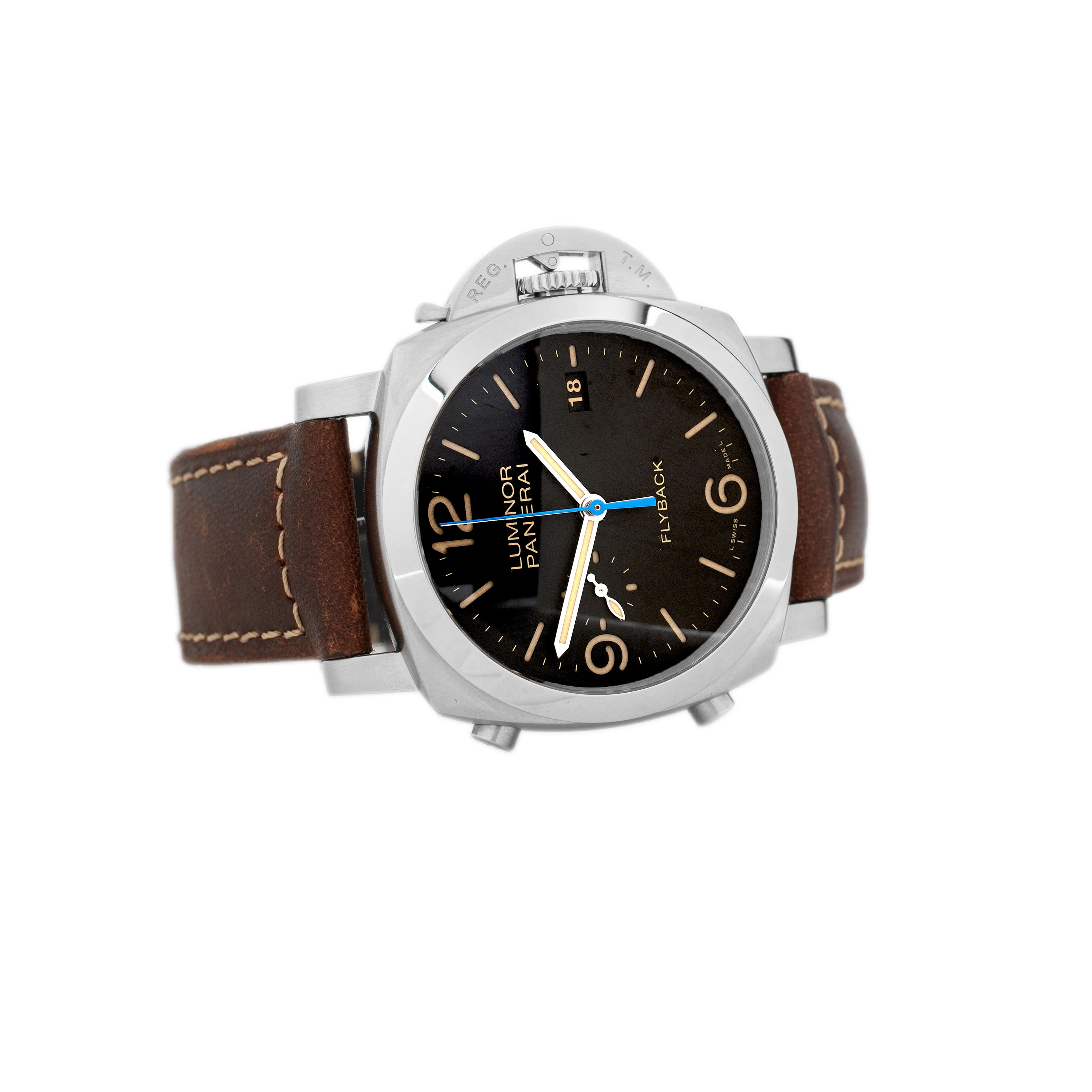 Panerai Luminor 1950 3 Days Flyback Stainless Steel Black Dial 44mm PAM00524 Full Set - Image 4