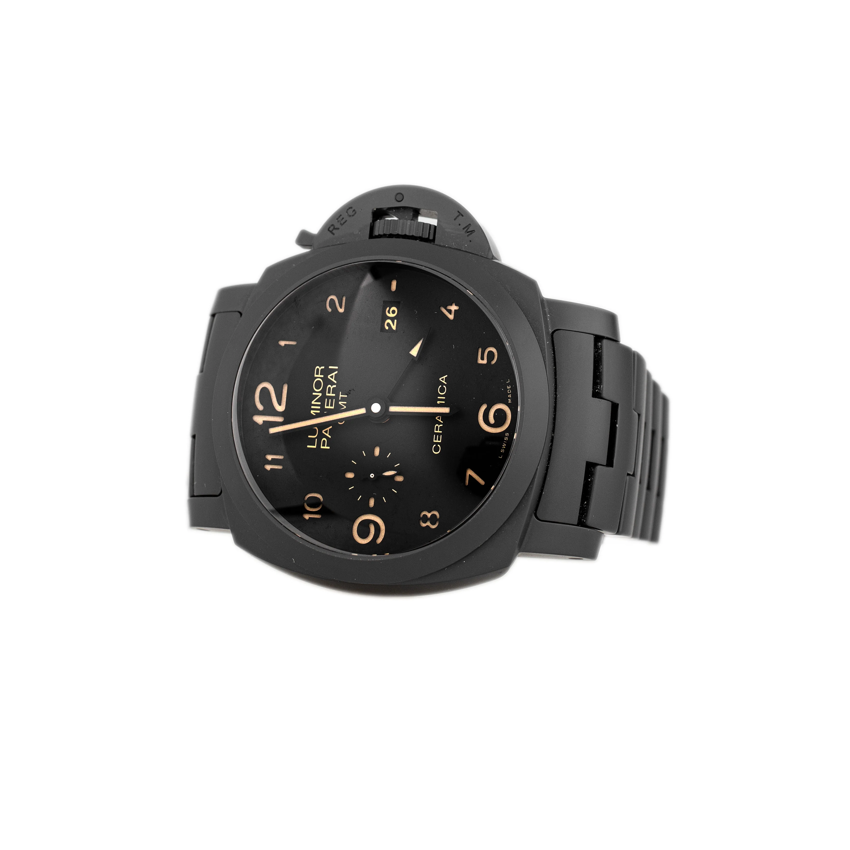 Panerai Luminor 1950 Tuttonero GMT Ceramic Black Dial 44mm Pam00438 Full Set - Image 3