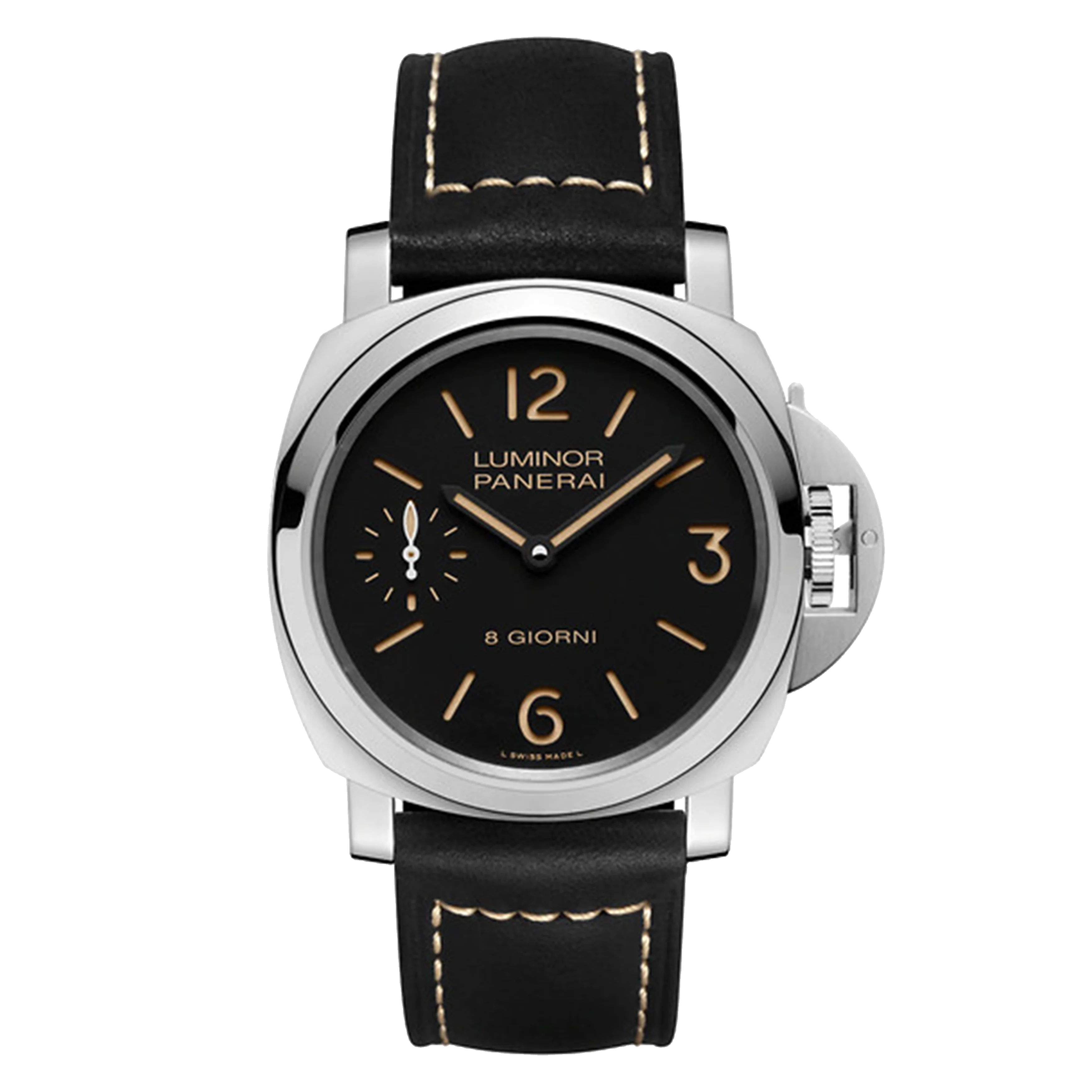 Panerai Luminor 8 Giorni Watch, 44mm Black Dial, PAM00915