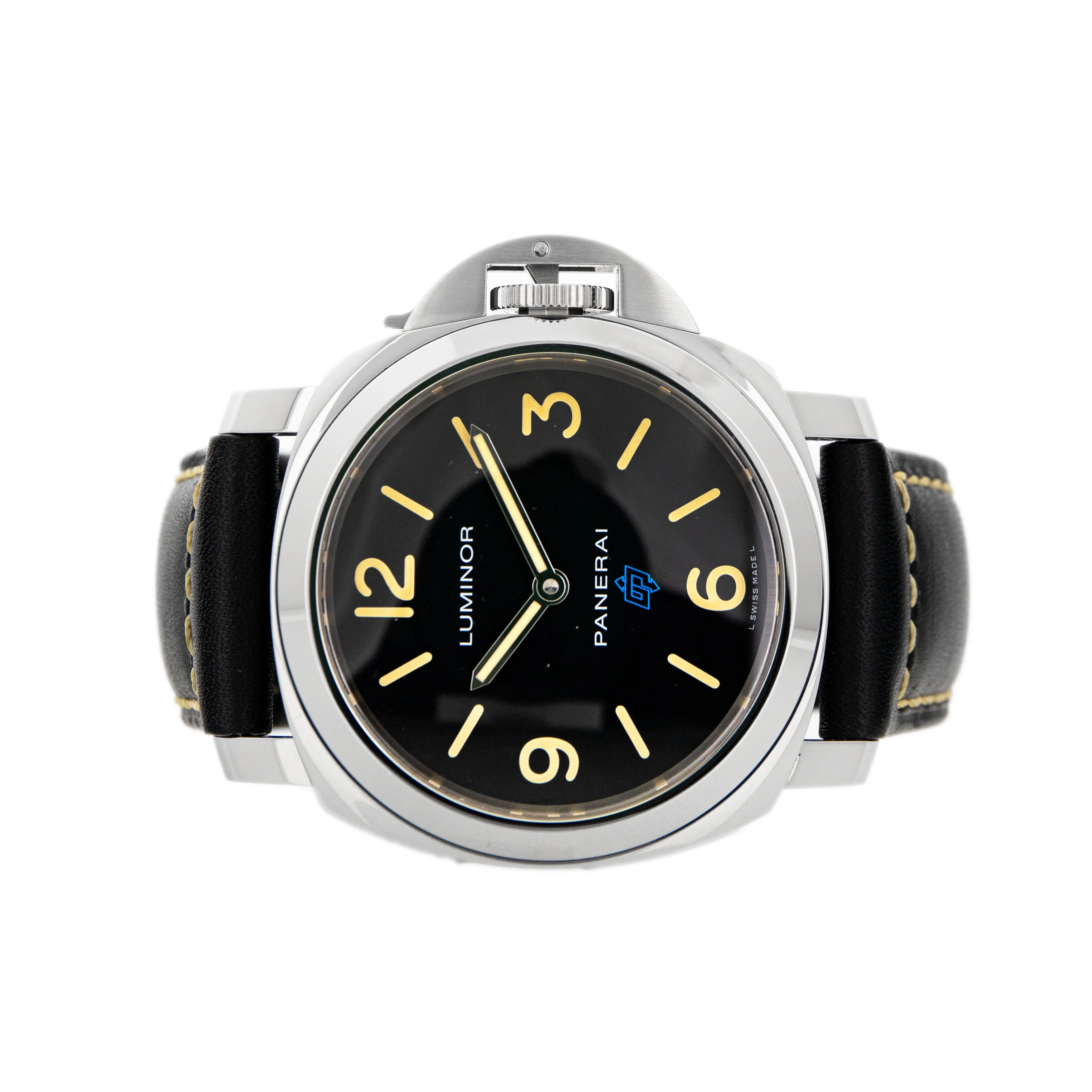 Panerai Luminor Base Logo Acciaio Steel Black Dial 44mm PAM00634 Full Set - Image 2
