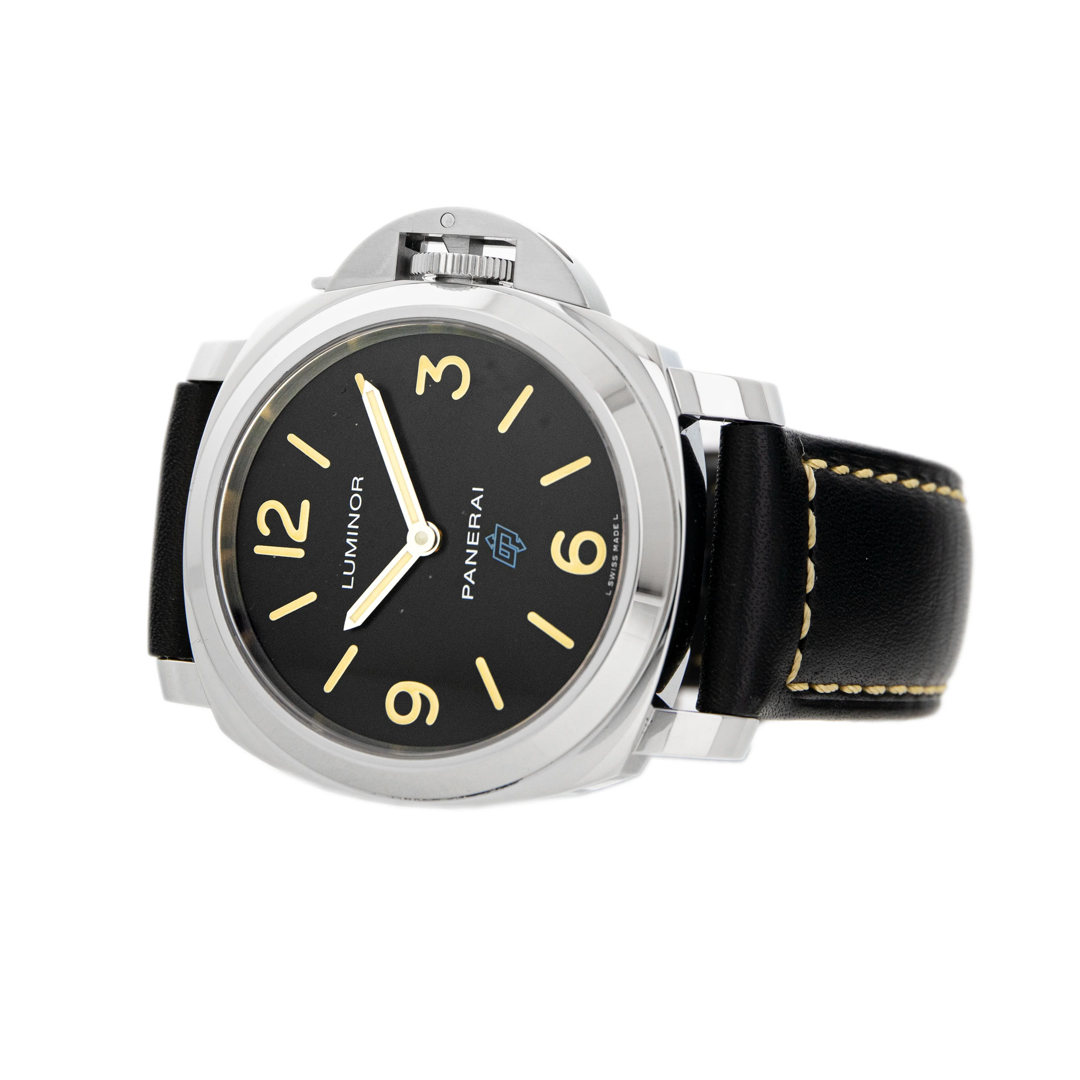Panerai Luminor Base Logo Acciaio Steel Black Dial 44mm PAM00634 Full Set - Image 3
