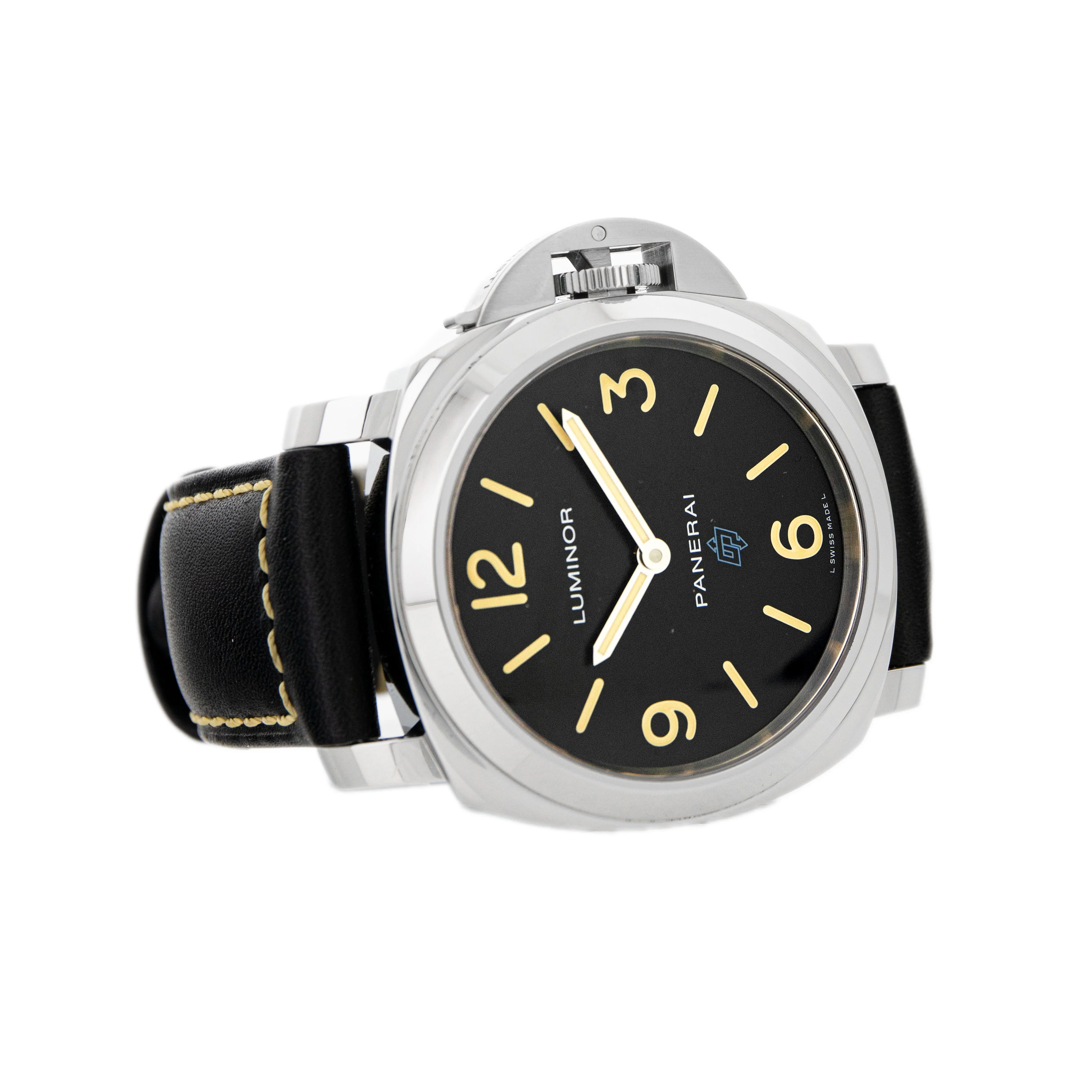 Panerai Luminor Base Logo Acciaio Steel Black Dial 44mm PAM00634 Full Set - Image 4