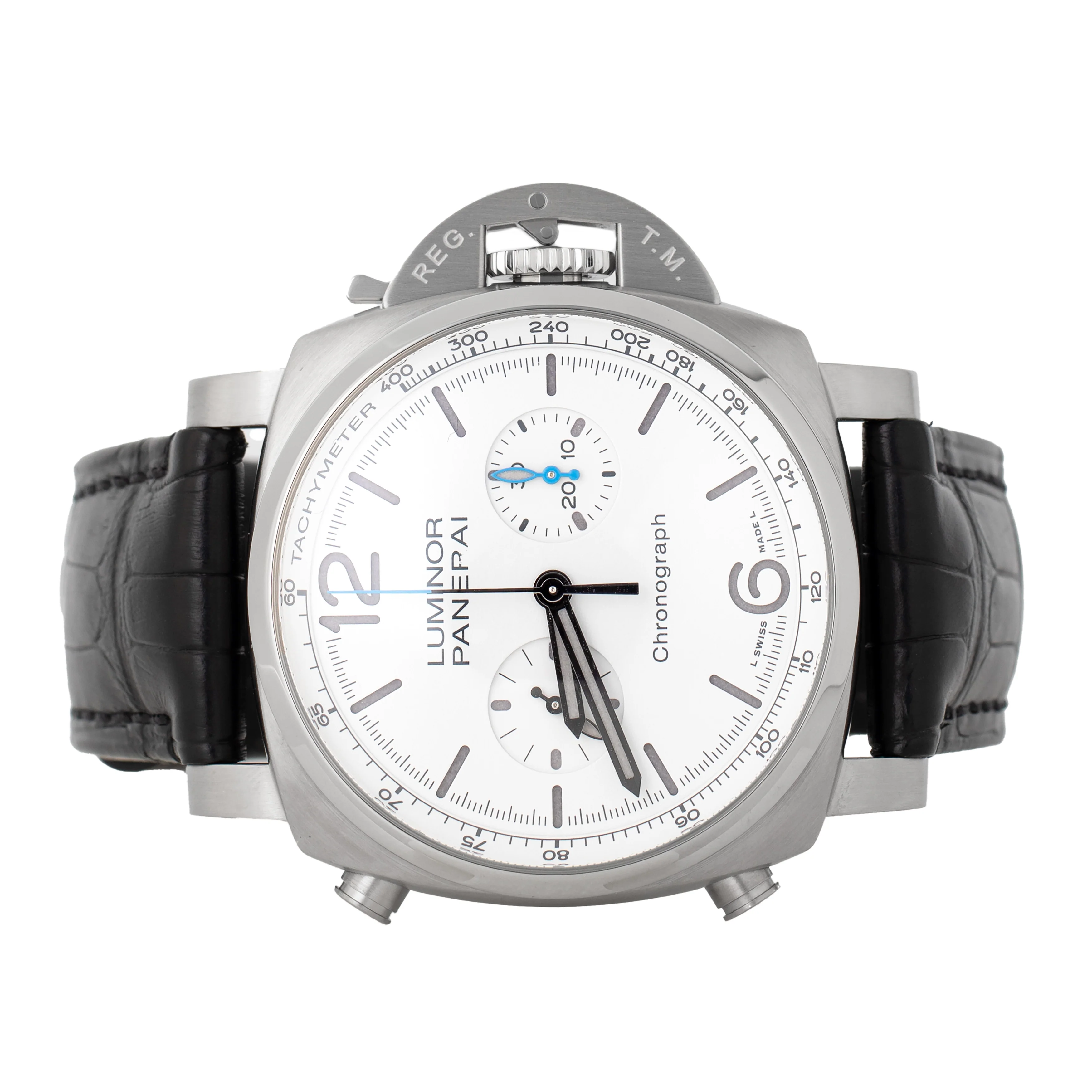 Panerai Luminor Chrono Chronograph Stainless Steel White 44mm PAM01218 Full Set - Image 2