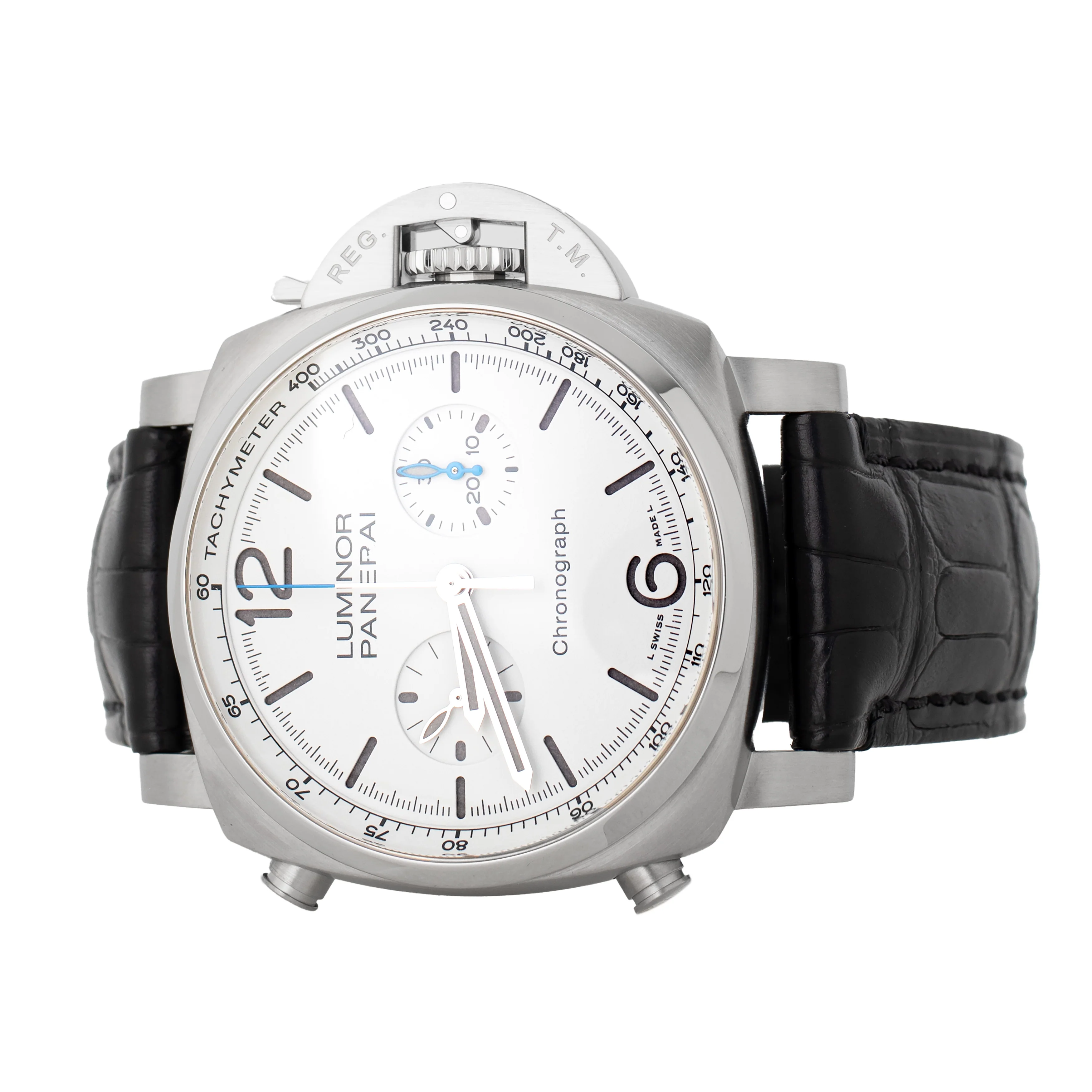 Panerai Luminor Chrono Chronograph Stainless Steel White 44mm PAM01218 Full Set - Image 3