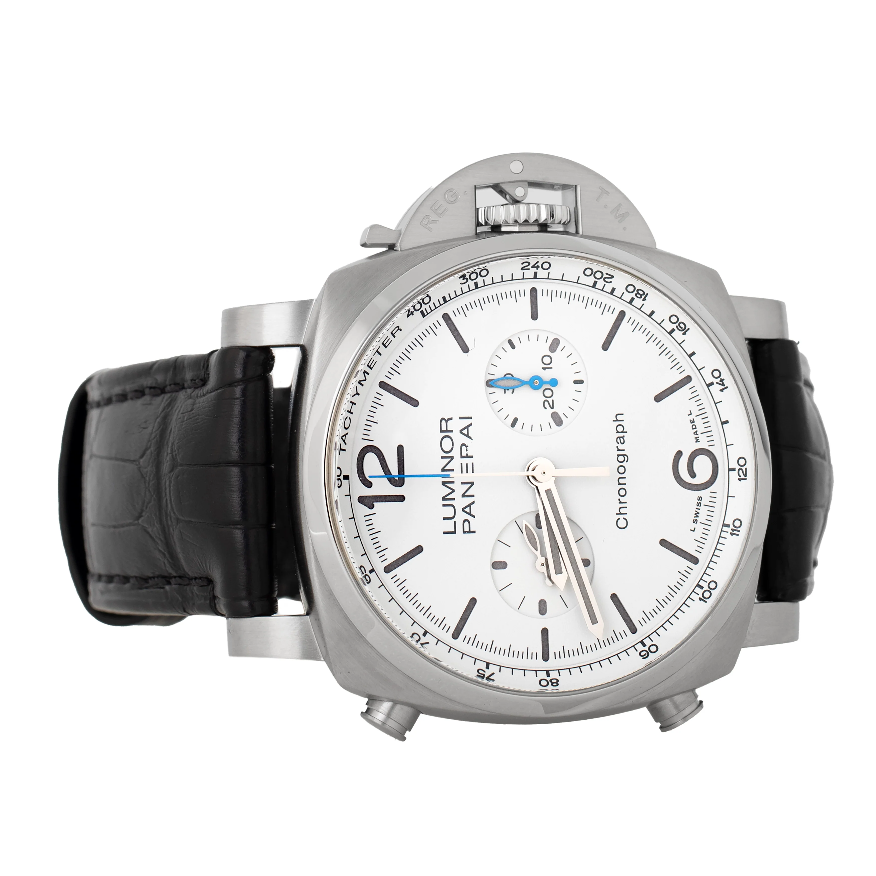 Panerai Luminor Chrono Chronograph Stainless Steel White 44mm PAM01218 Full Set - Image 4