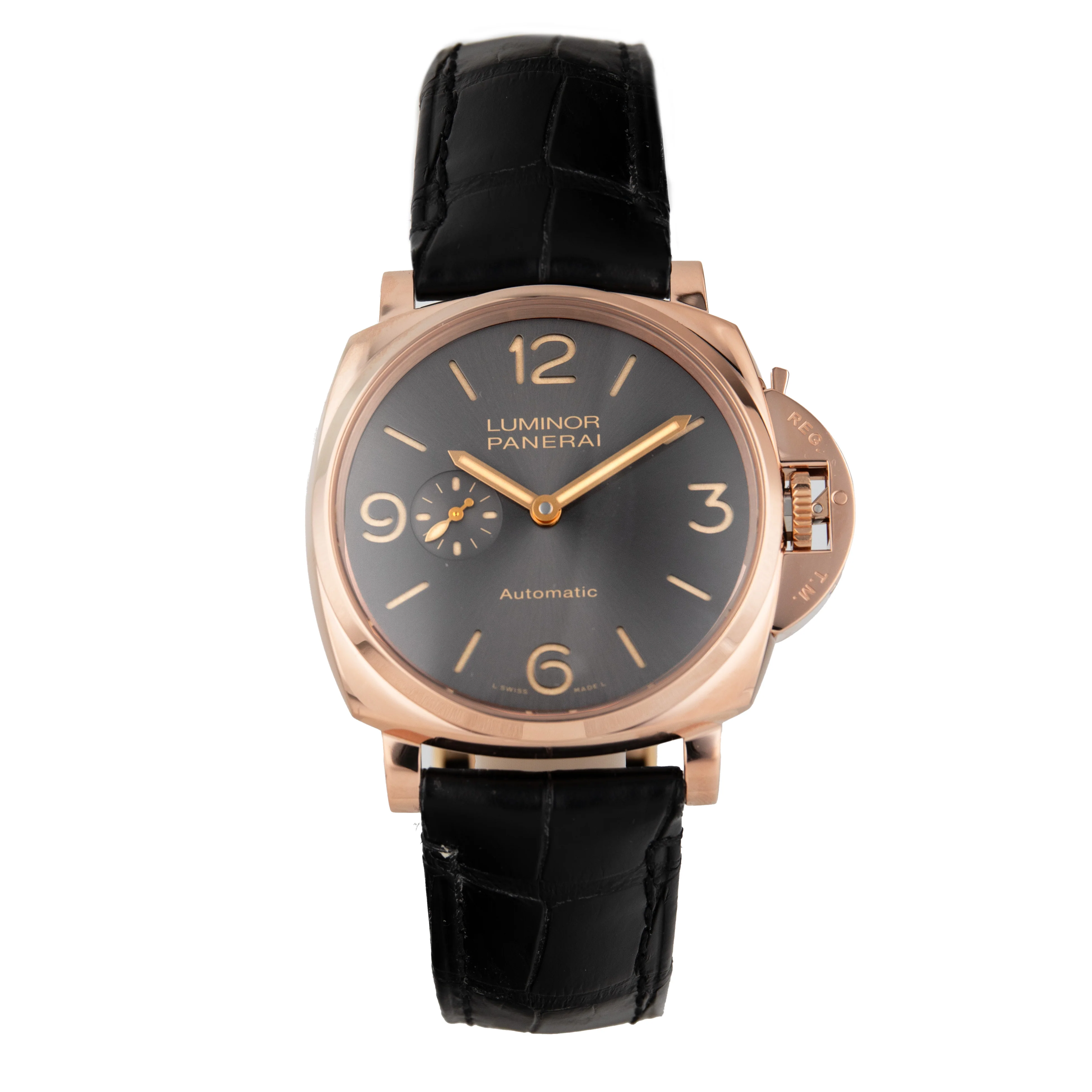 Panerai Luminor Due Rose Gold Gray Dial 45mm Pam00675