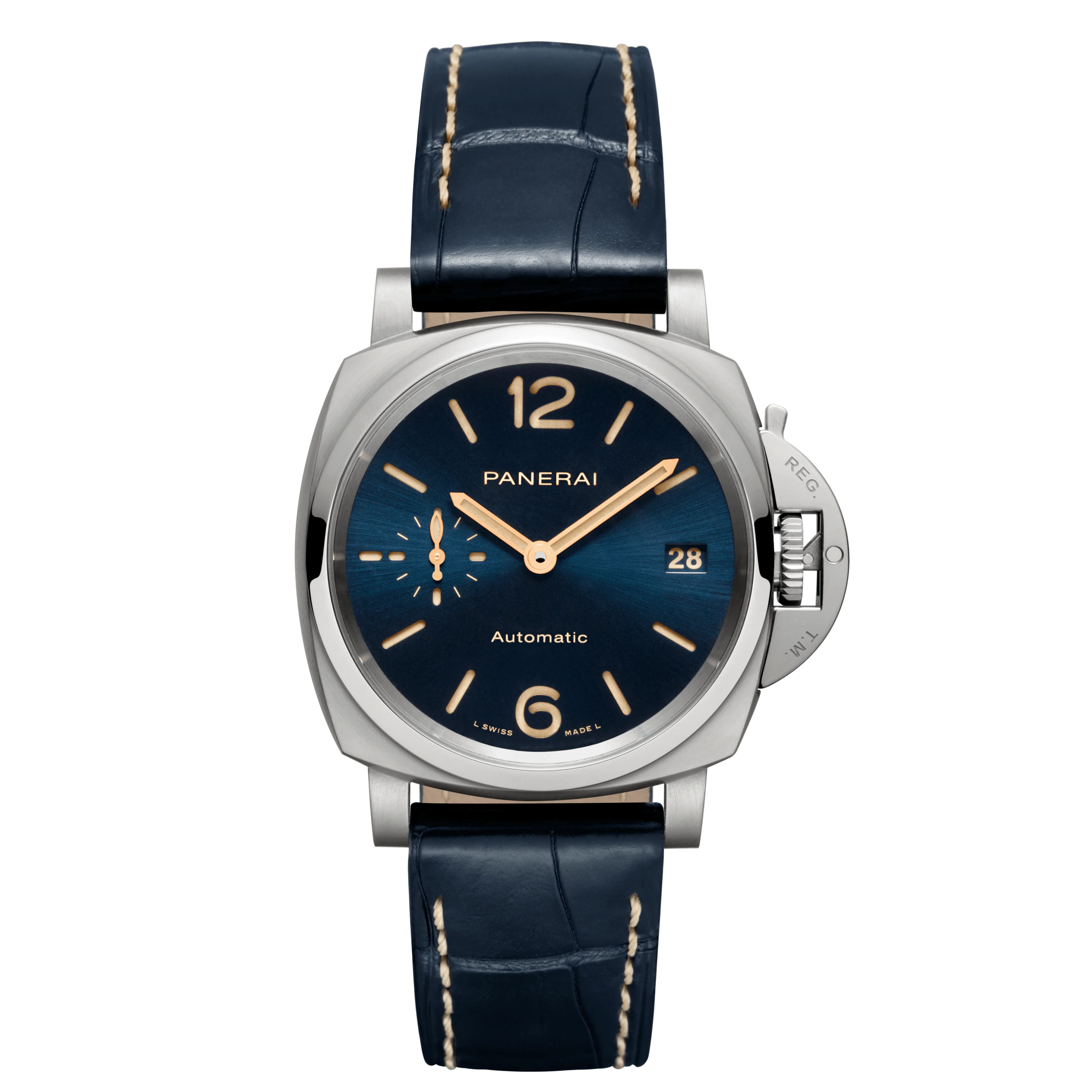Panerai Luminor Due Watch, 38mm Blue Dial, PAM00926