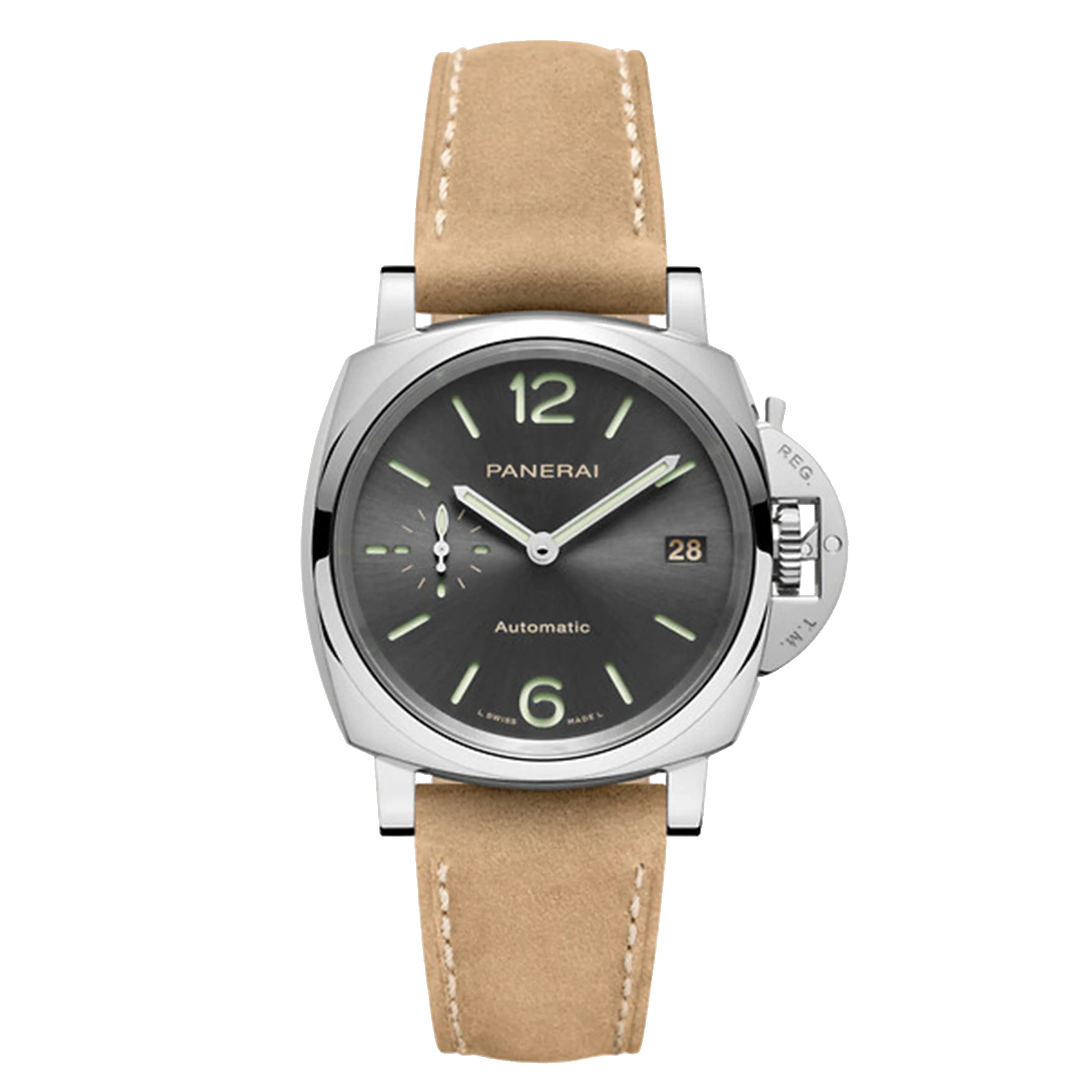 Panerai Luminor Due Watch, 38mm Grey Dial, PAM00755