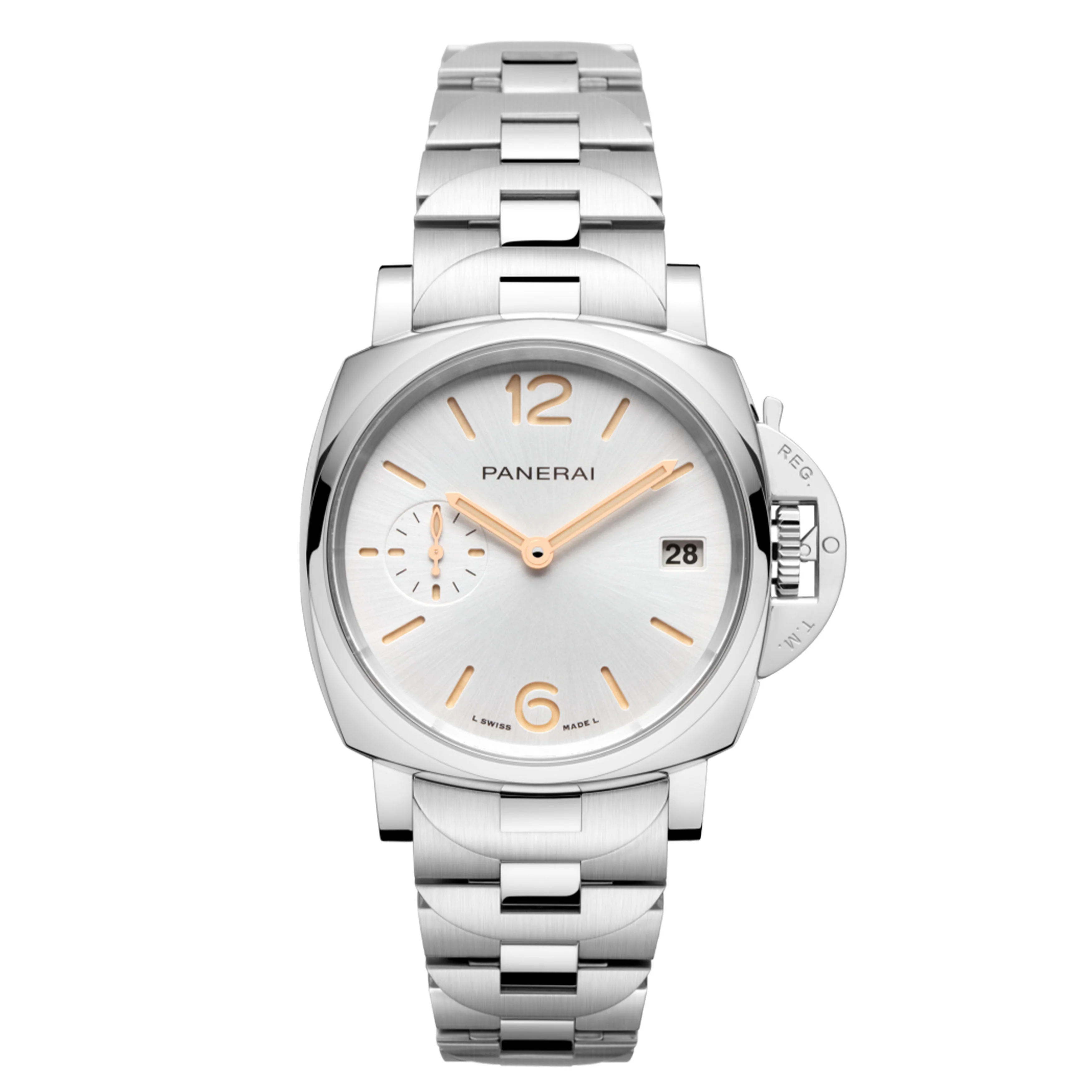 Panerai Luminor Due Watch, 38mm White Dial, PAM01508