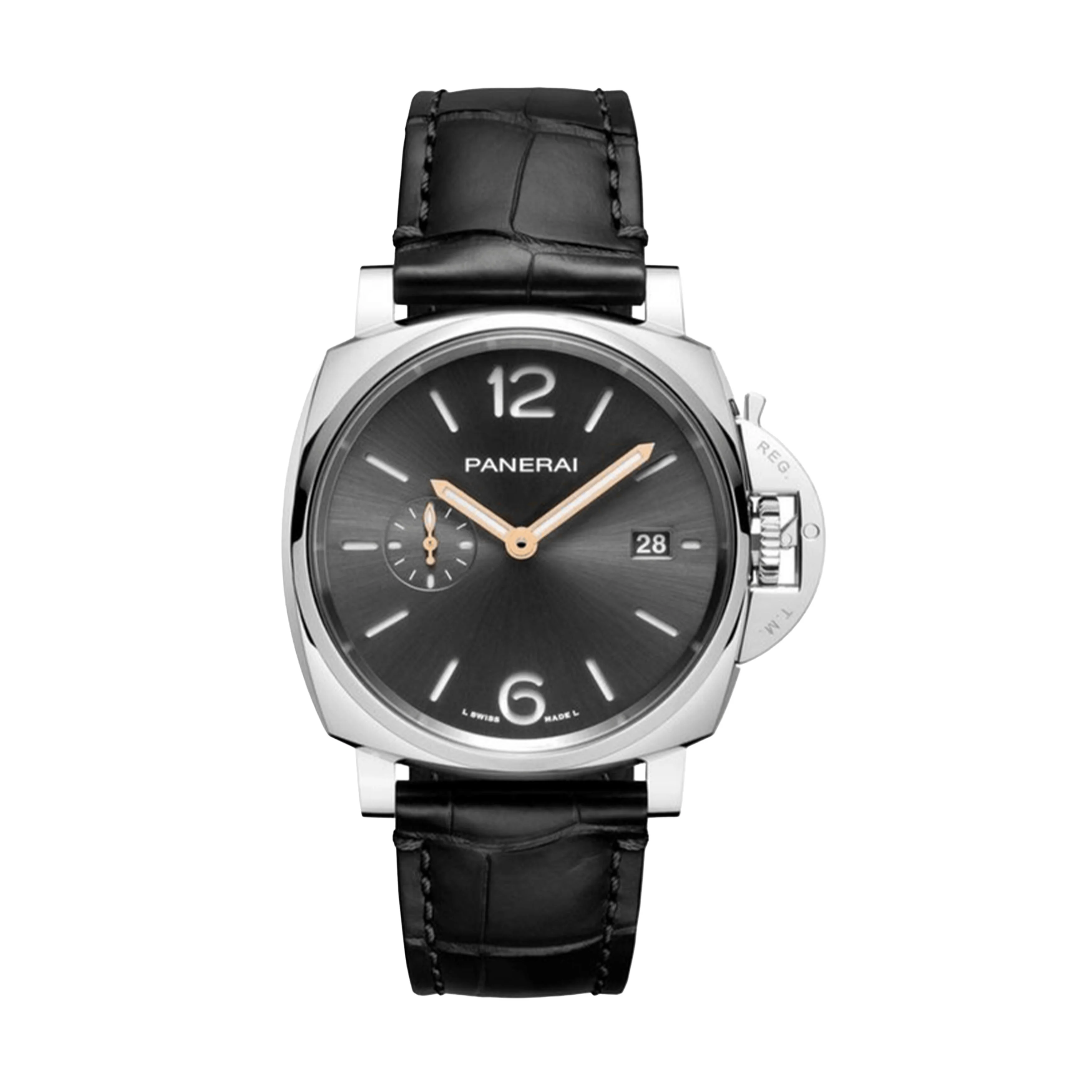 Panerai Luminor Due Watch, 42mm Black Dial, PAM01250