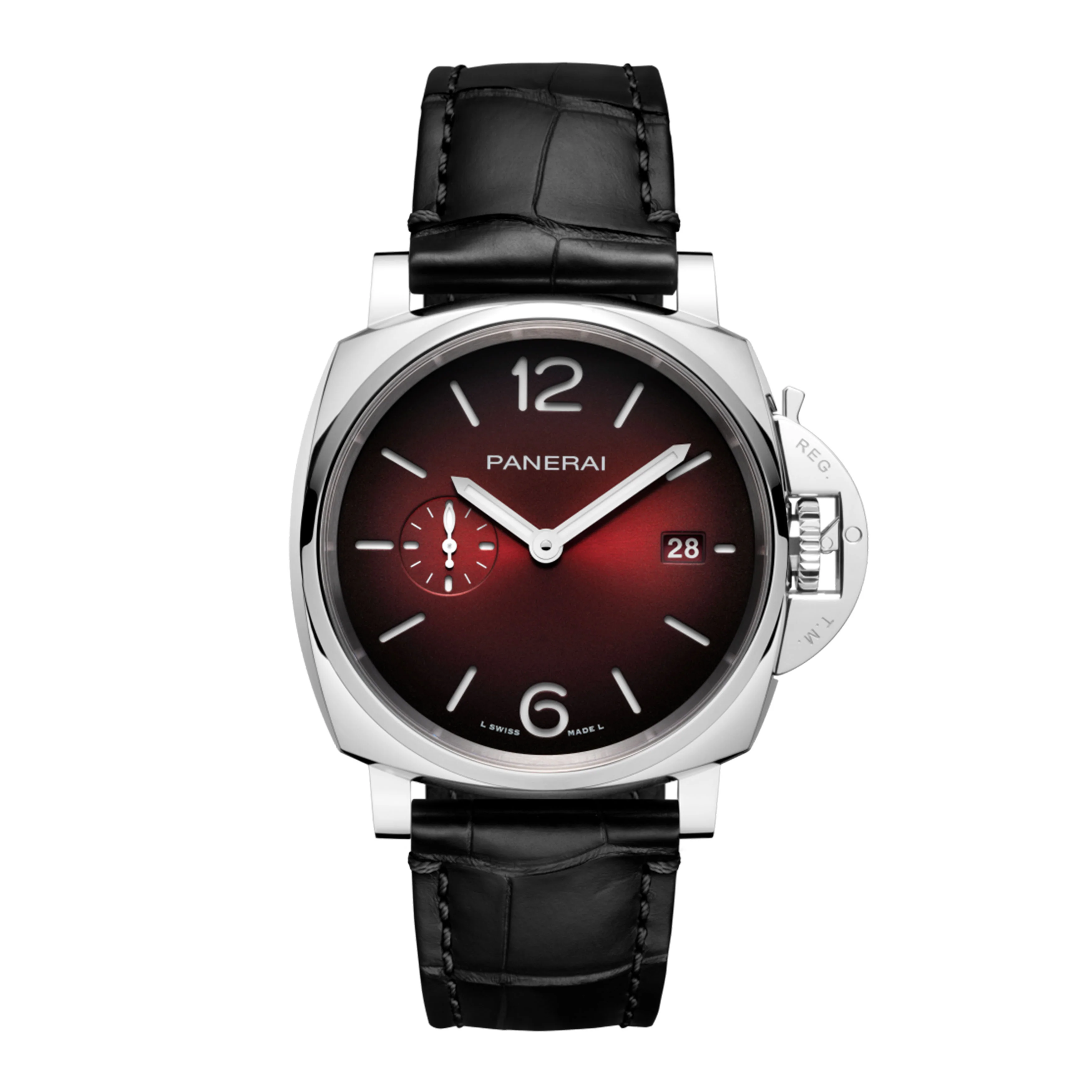 Panerai Luminor Due Watch, 42mm Red Dial PAM01424