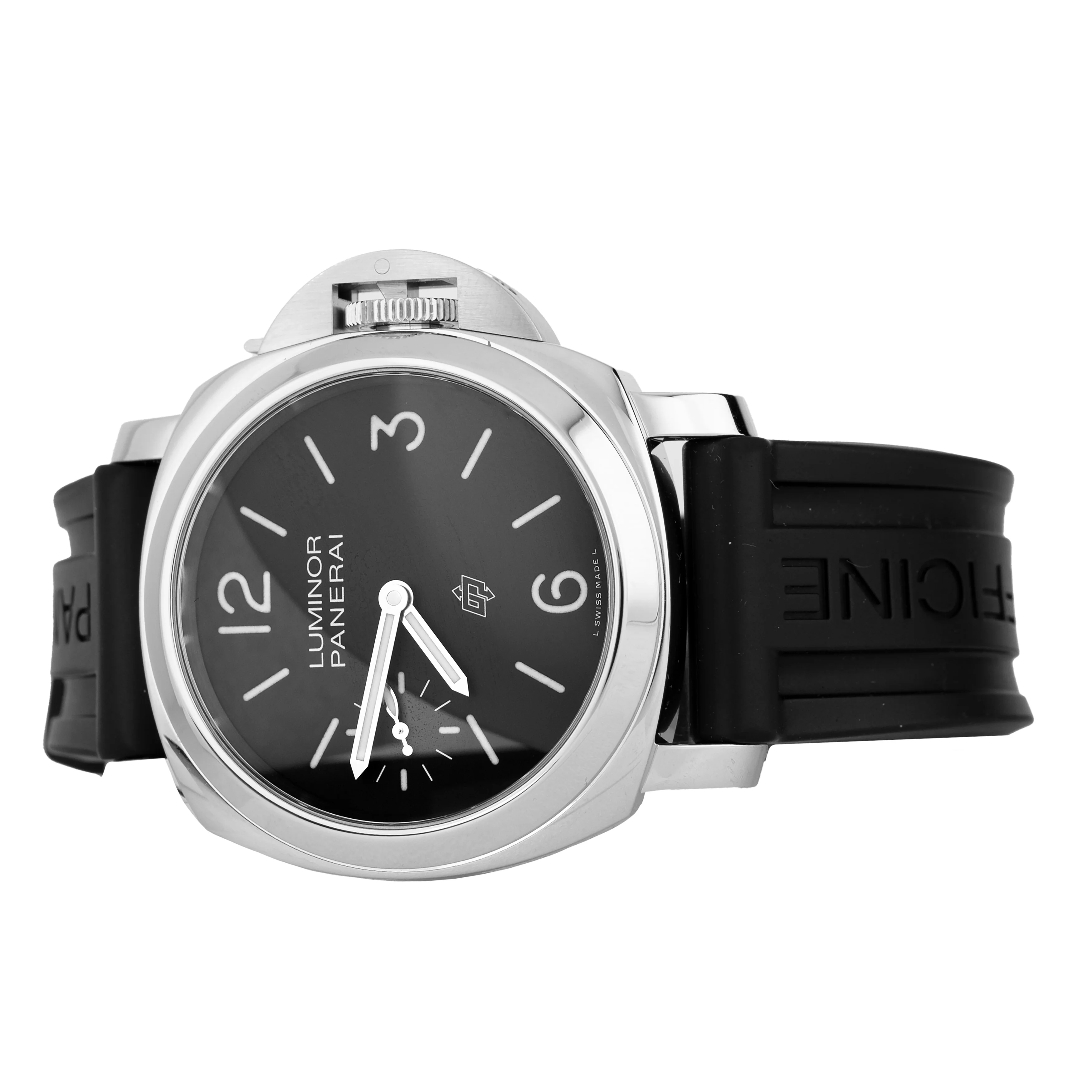 Panerai Luminor Logo Stainless Steel Black Dial 44mm Pam01084 Full Set - Image 3