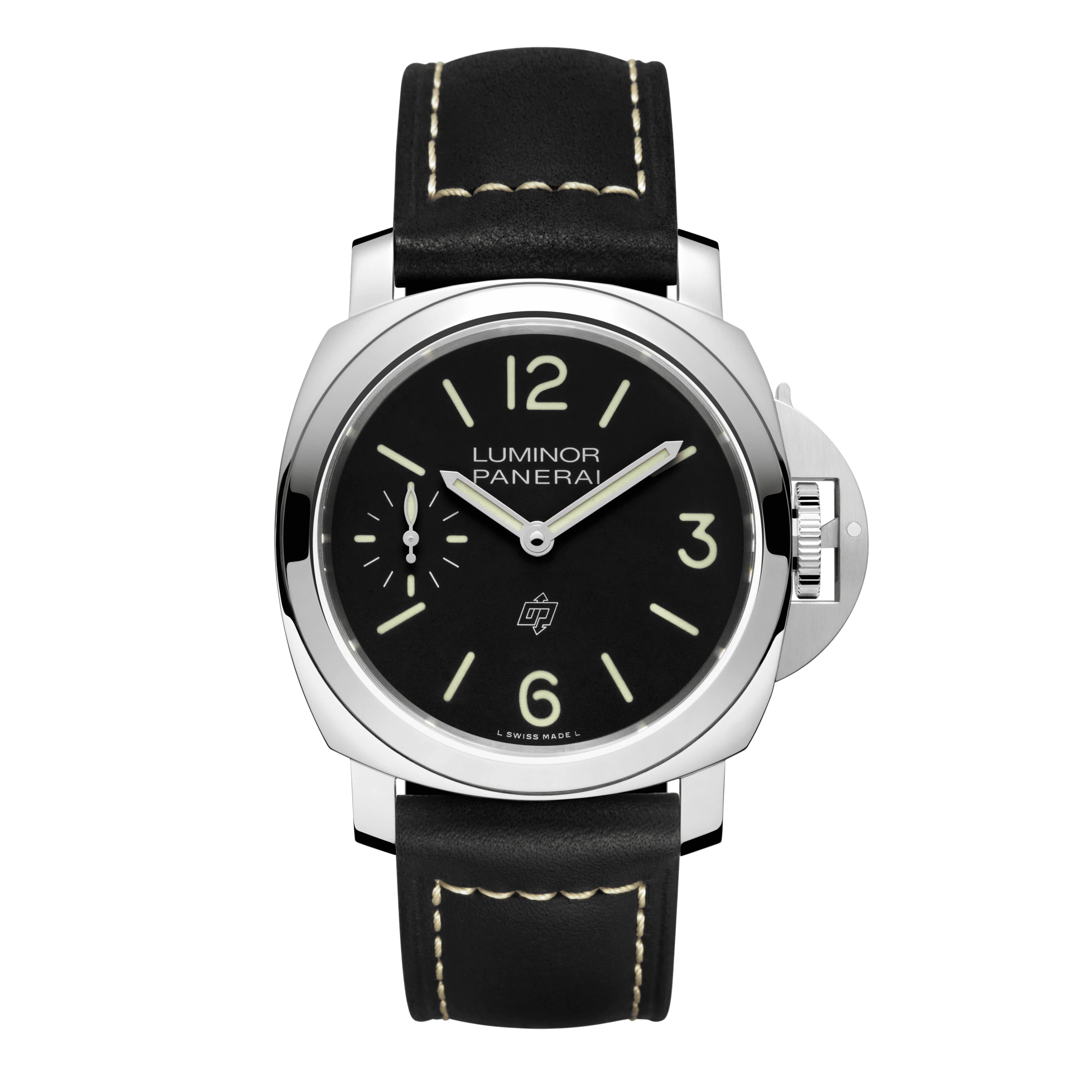 Panerai Luminor Logo Watch, 44mm Black Dial, PAM01084