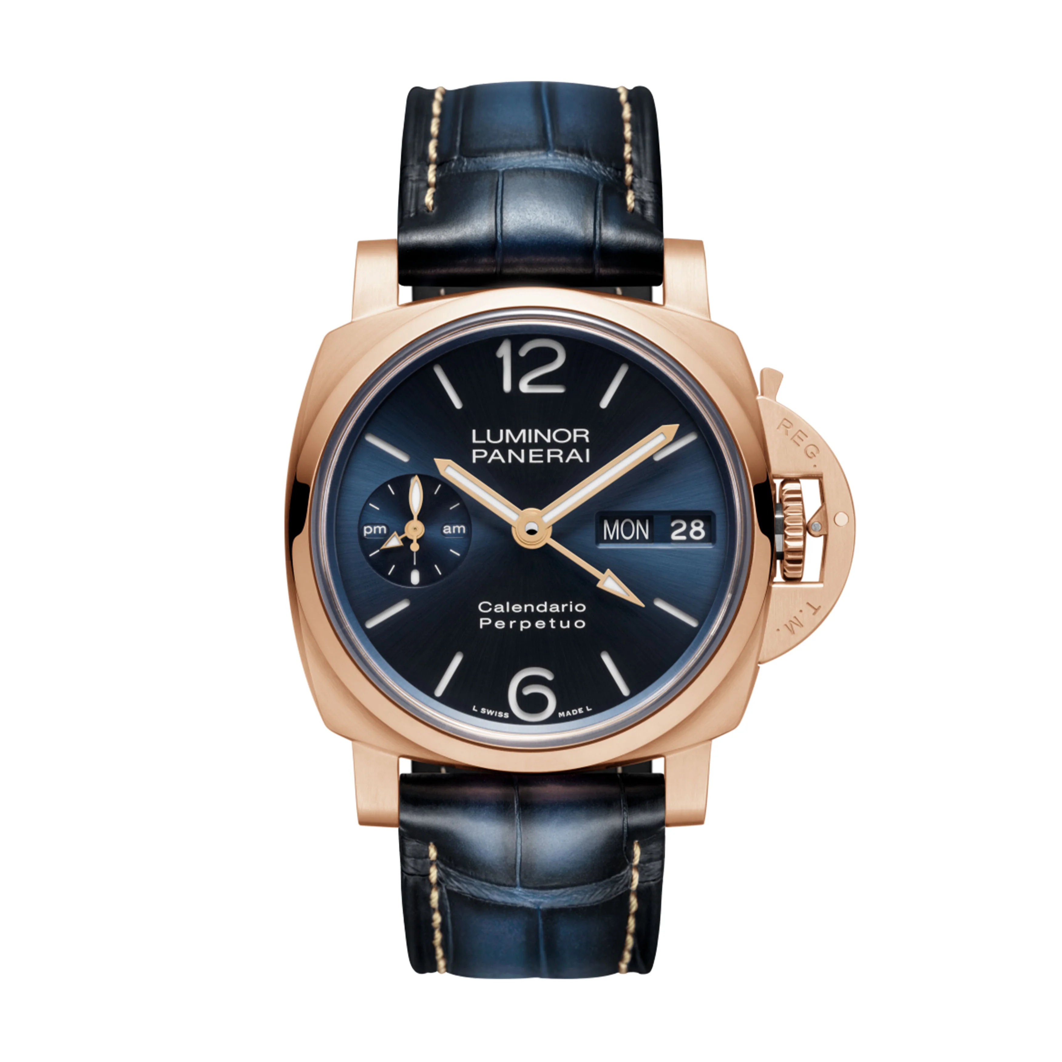 Panerai Luminor Perpetual Calendar Watch, 44mm Blue Dial, PAM00742