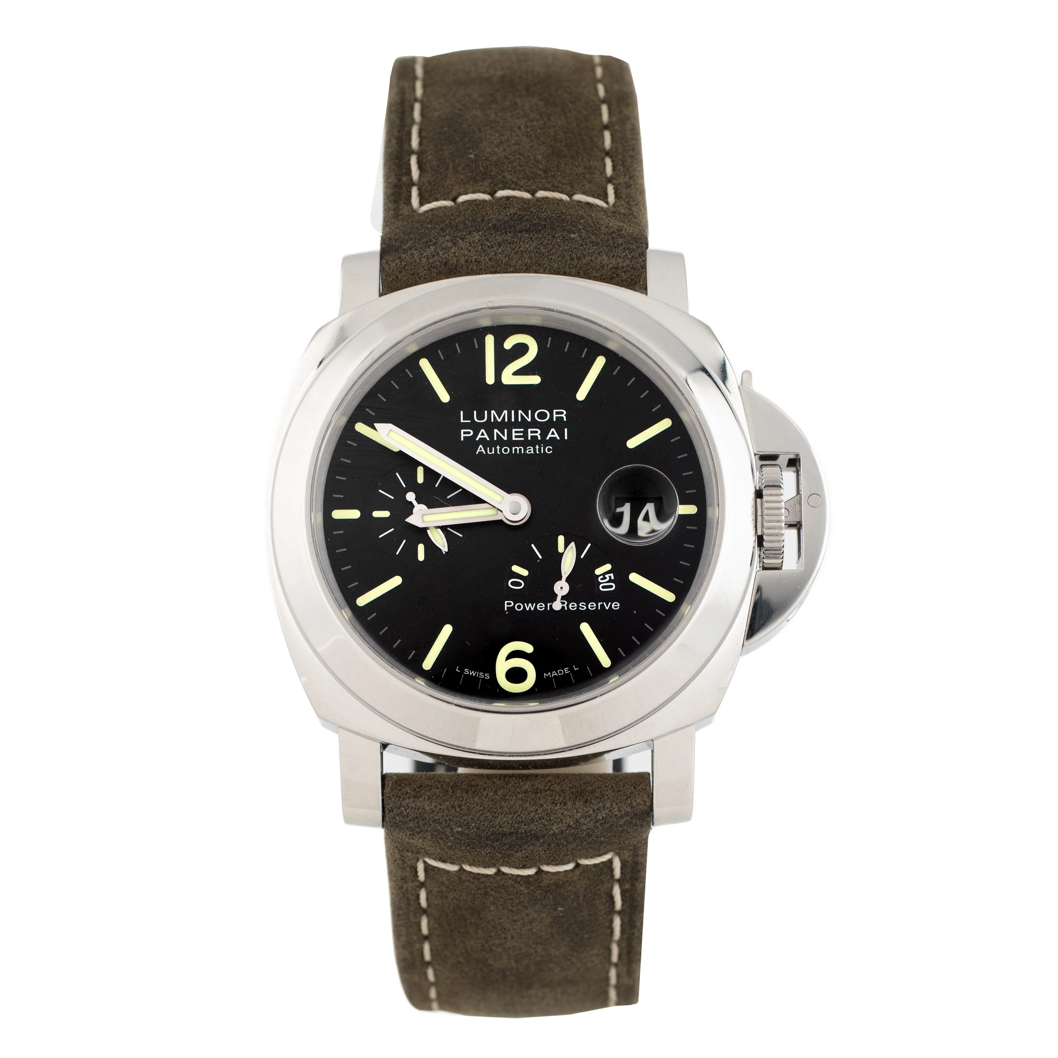 Panerai Luminor Power Reserve Stainless Steel Black Dial 44mm PAM00090