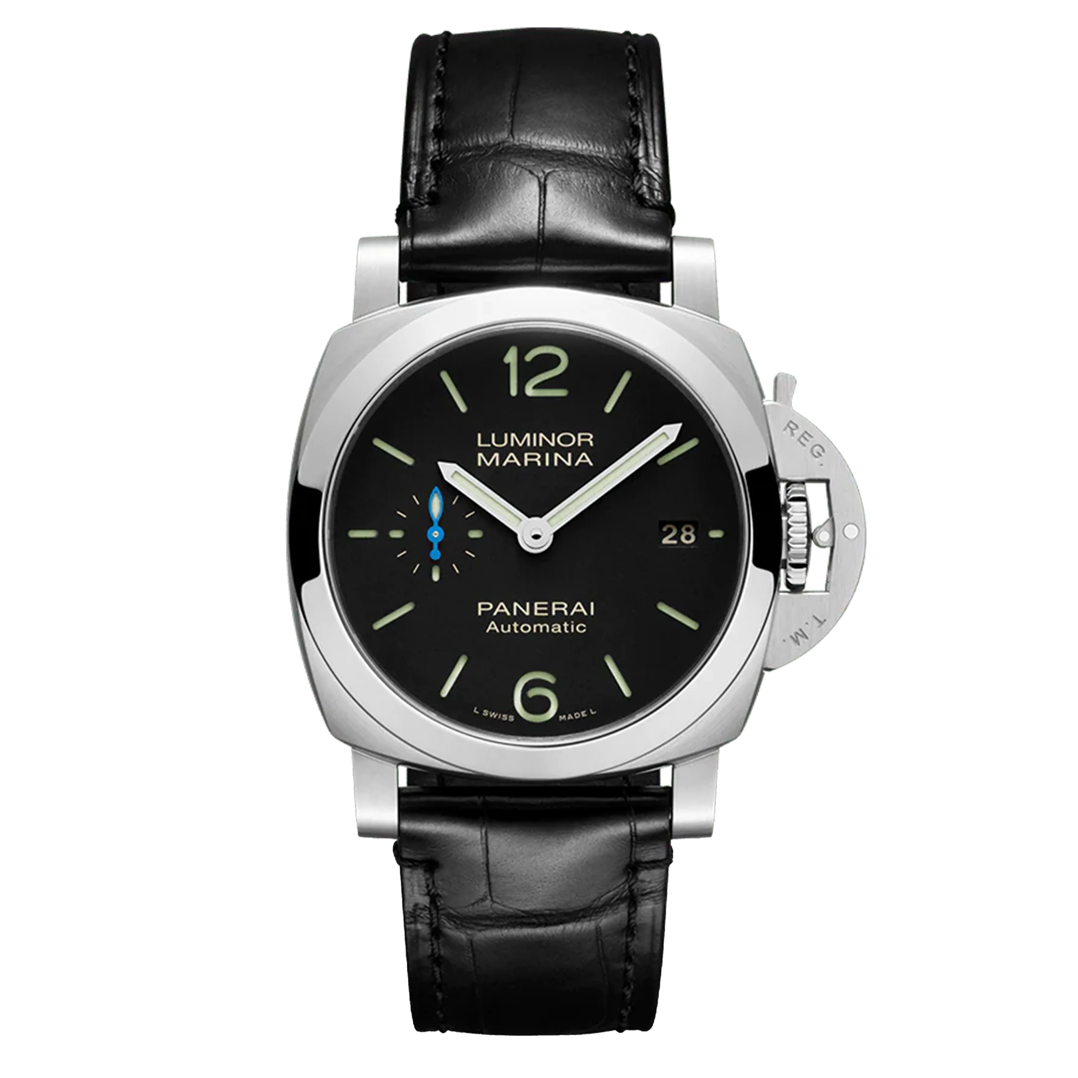 Panerai Luminor Quaranta Watch, 40mm Black Dial, PAM01372