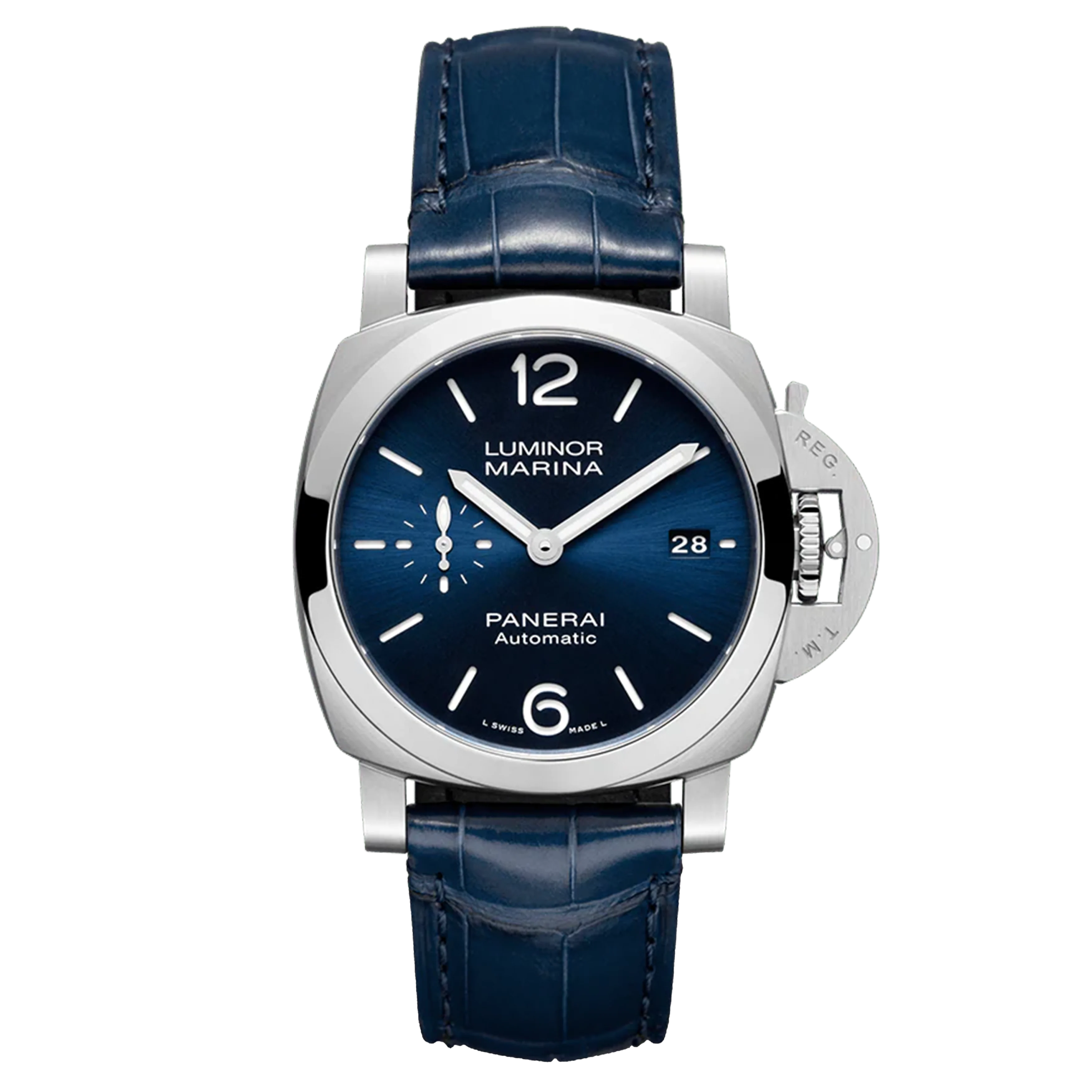 Panerai Luminor Quaranta Watch, 40mm Blue Dial, PAM01370
