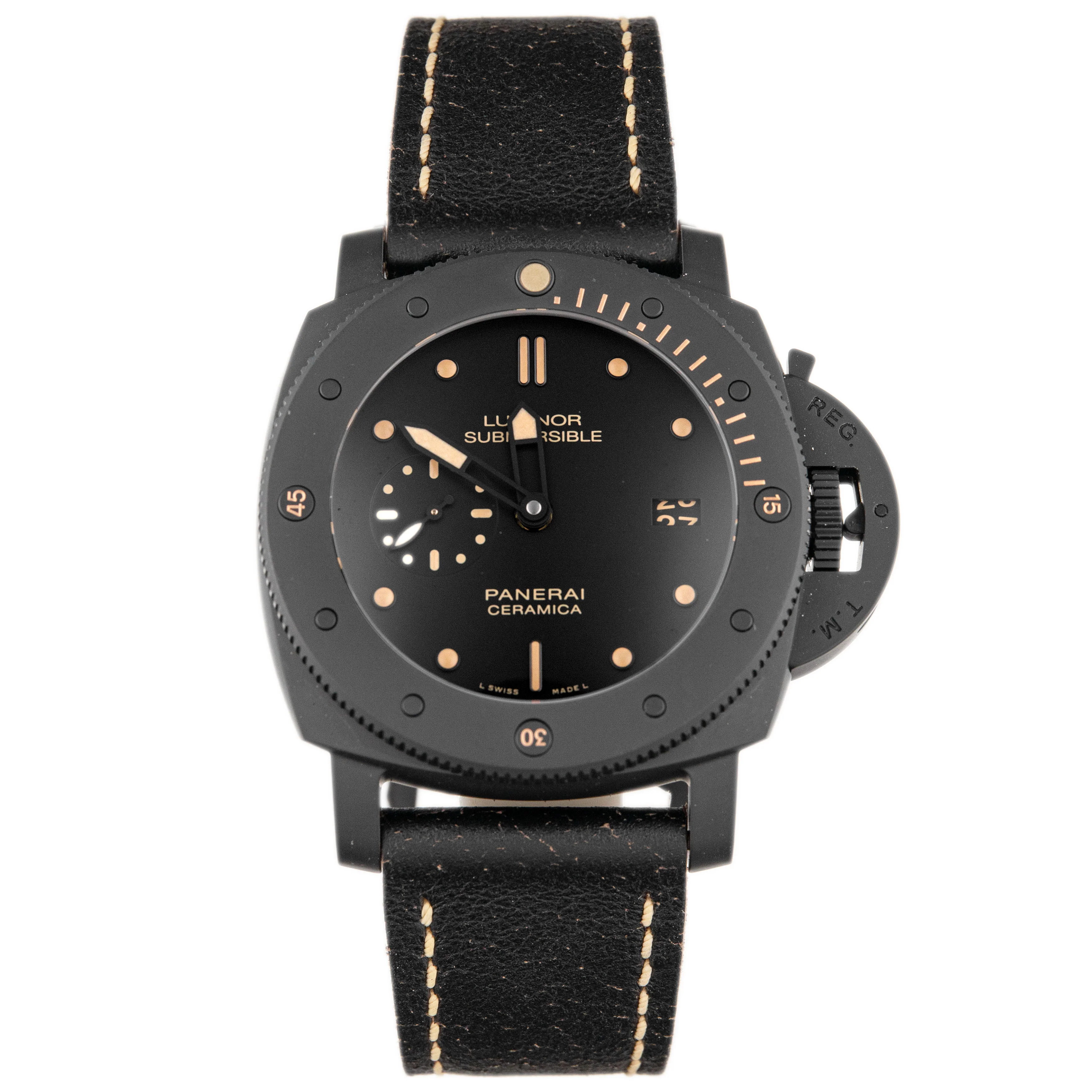 Panerai Luminor Submersible Ceramic Black dial 47mm Pam00508 Full Set