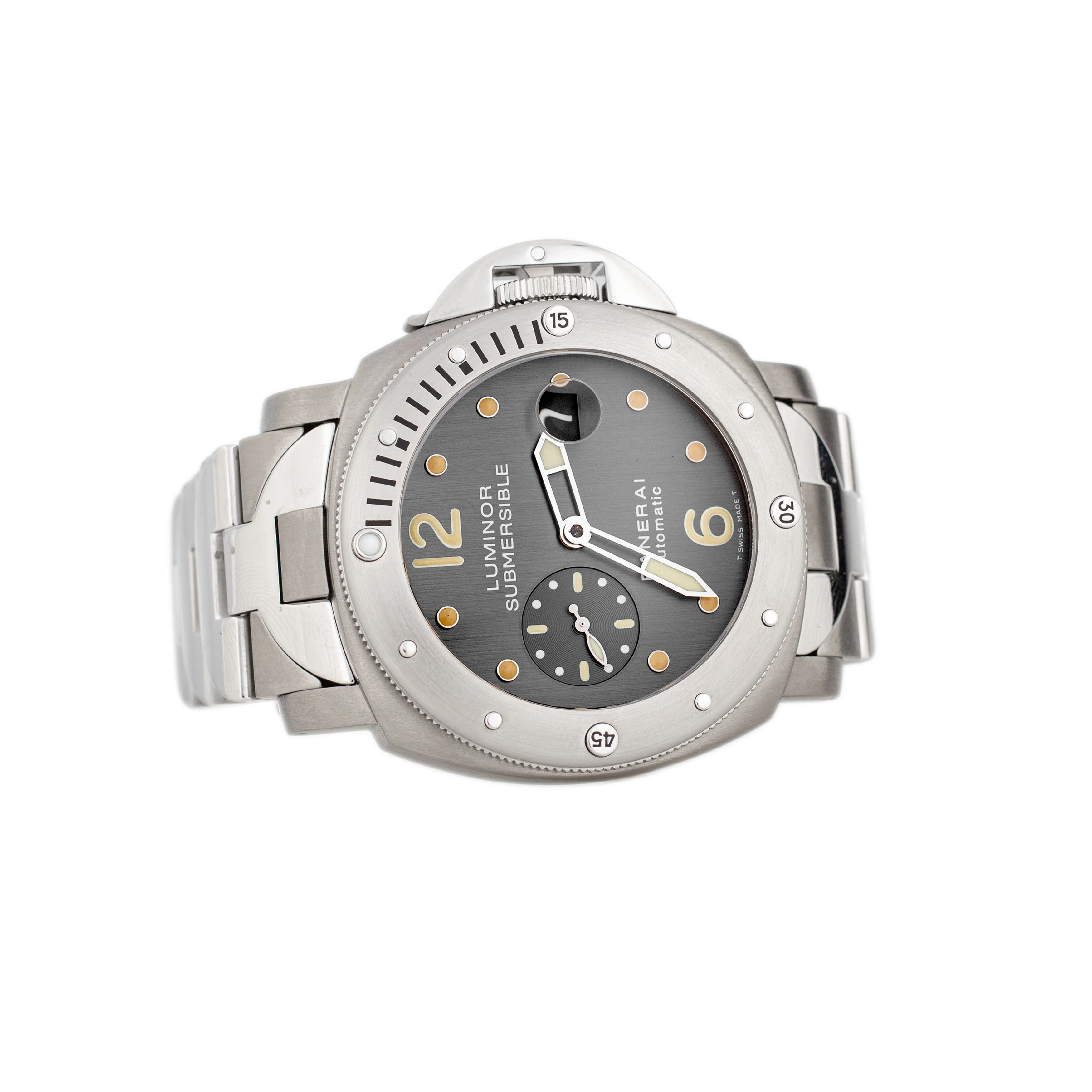 Panerai Luminor Submersible Titanium Stainless Steel Gray Dial 44mm Pam00170 - Image 4