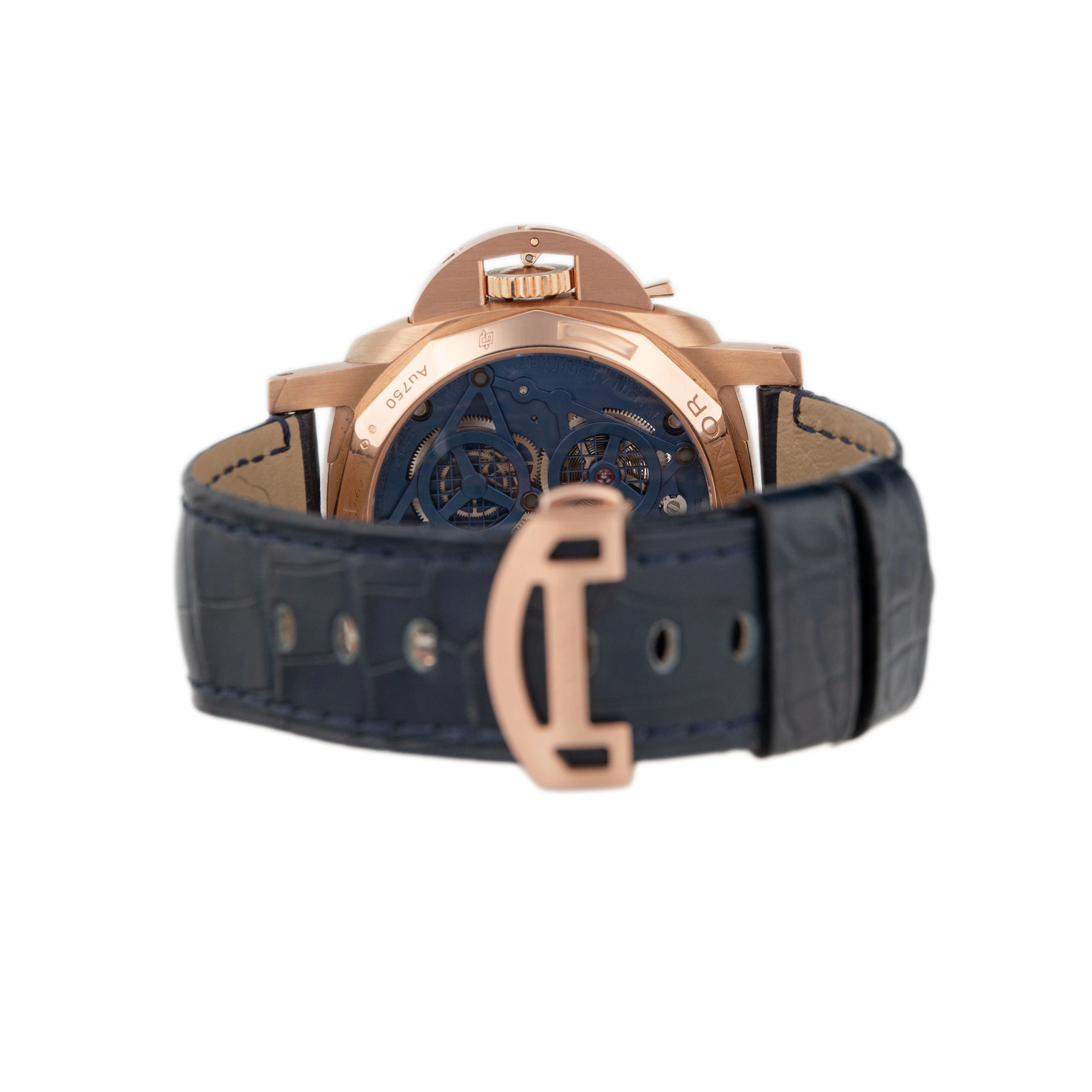 Panerai Luminor Tourbillon GMT Rose Gold Skeleton Dial 47mm Pam01060 Full Set - Image 5