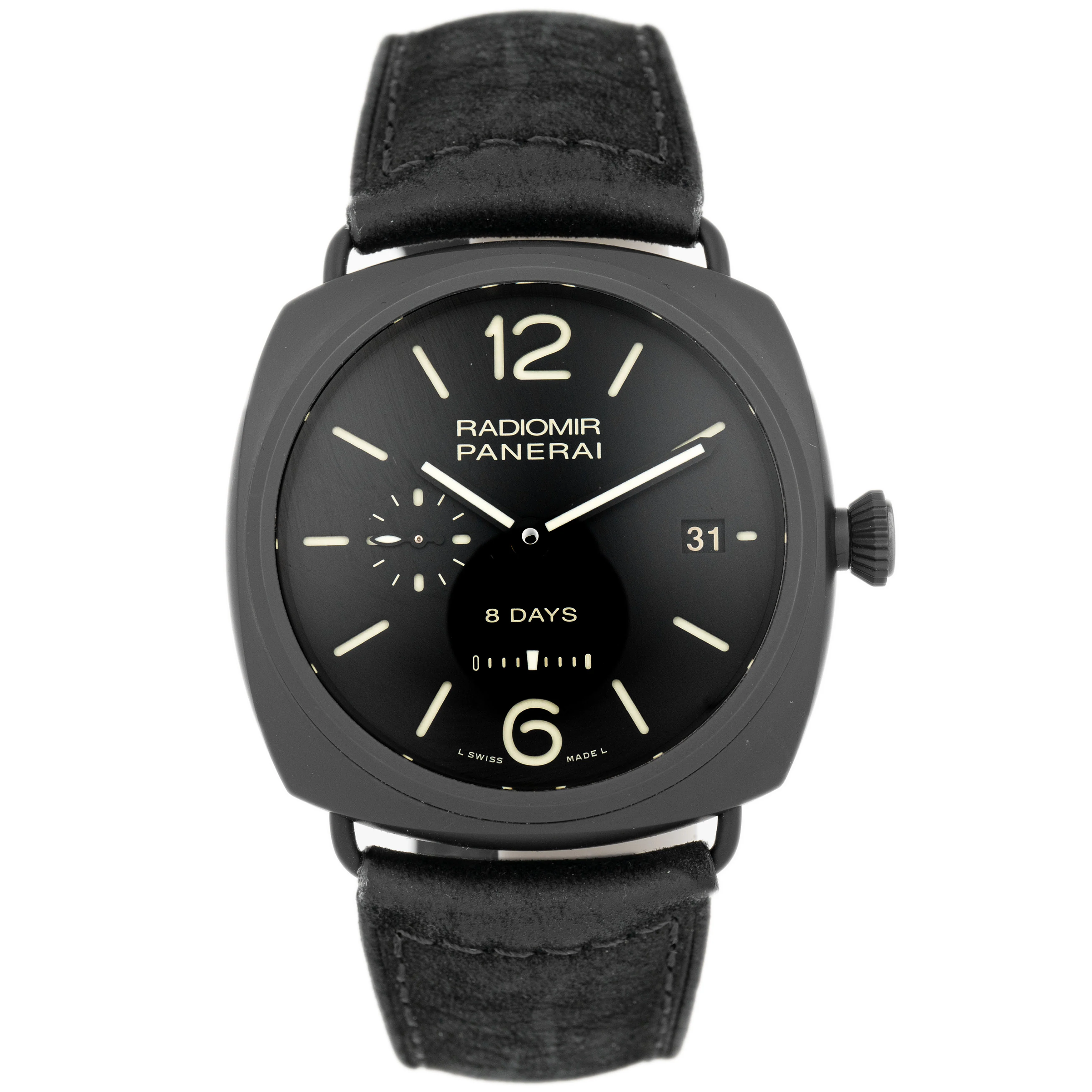 Panerai Radiomir Ceramica 8 Days Ceramic Black Dial 45mm PAM00384 Full Set