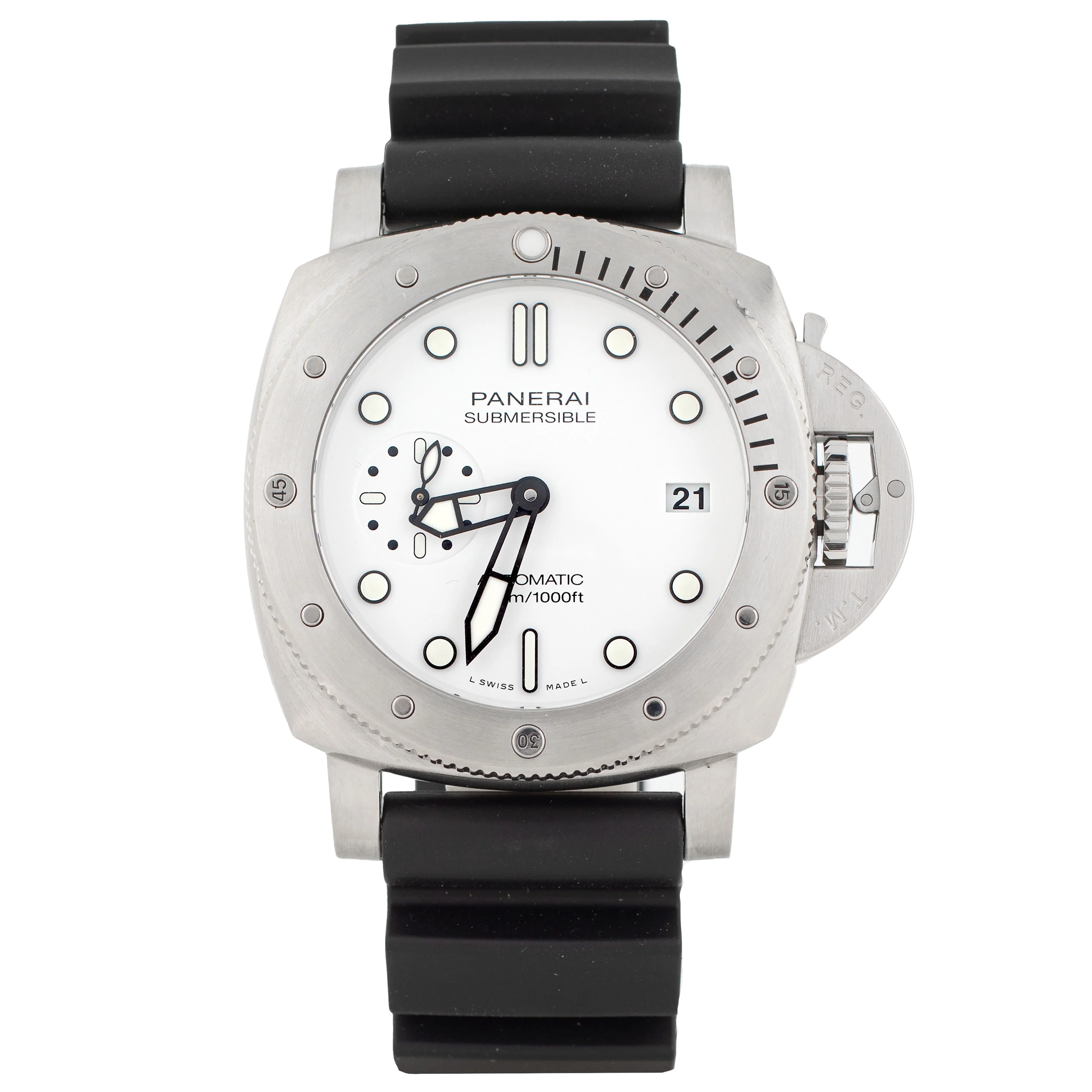 Panerai Submersible Bianco Stainless Steel White Dial 42mm Pam01223 Full Set
