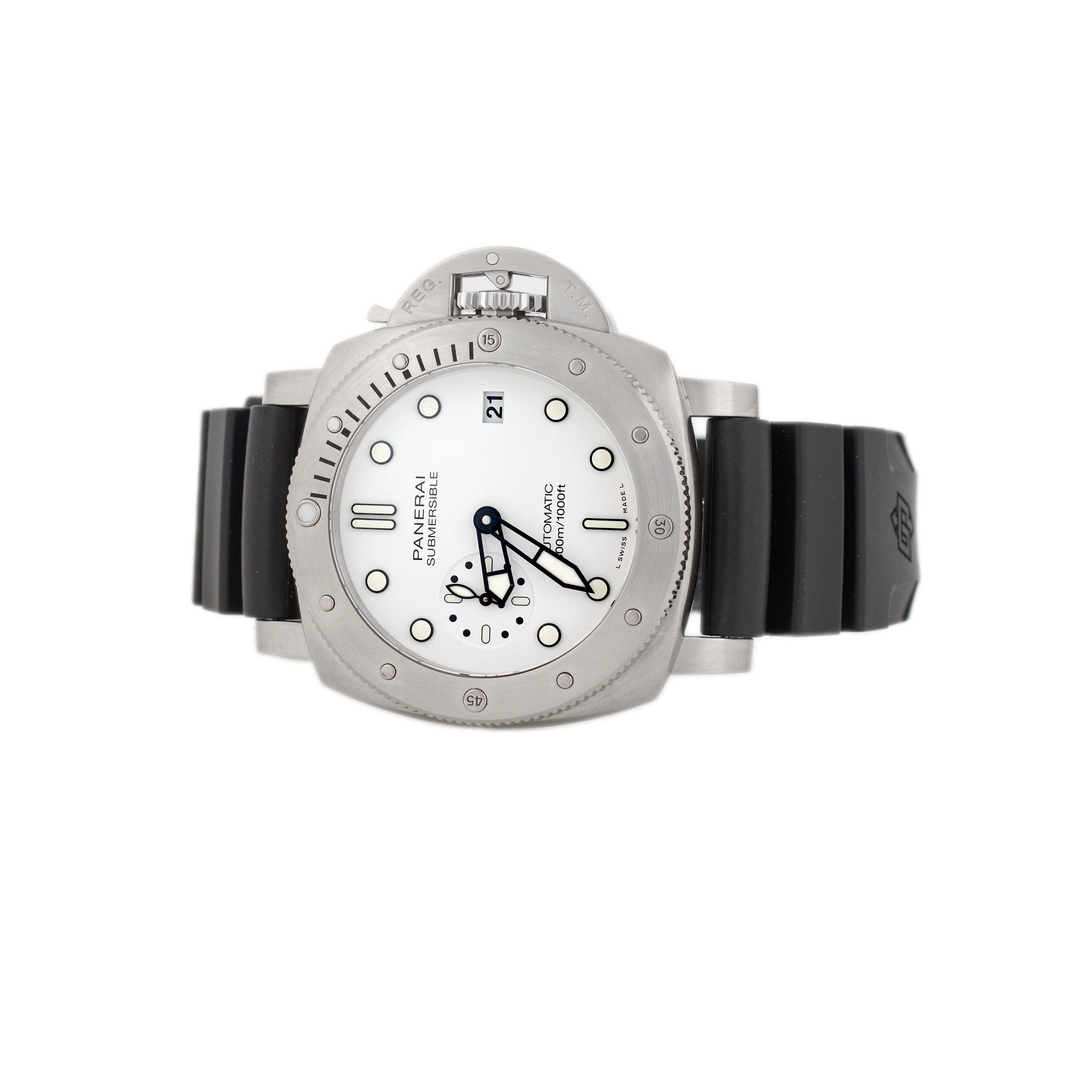 Panerai Submersible Bianco Stainless Steel White Dial 42mm Pam01223 Full Set - Image 3