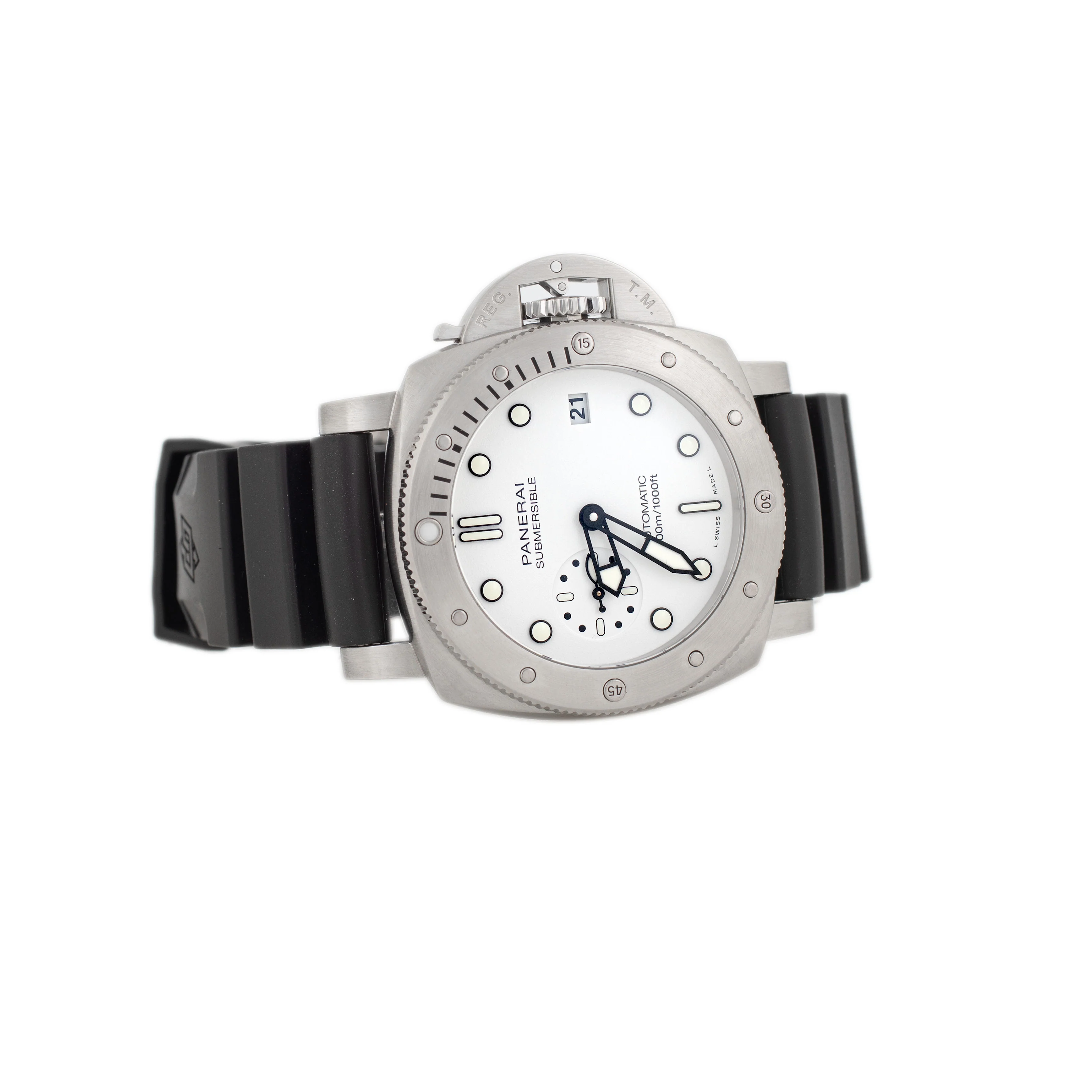 Panerai Submersible Bianco Stainless Steel White Dial 42mm Pam01223 Full Set - Image 4
