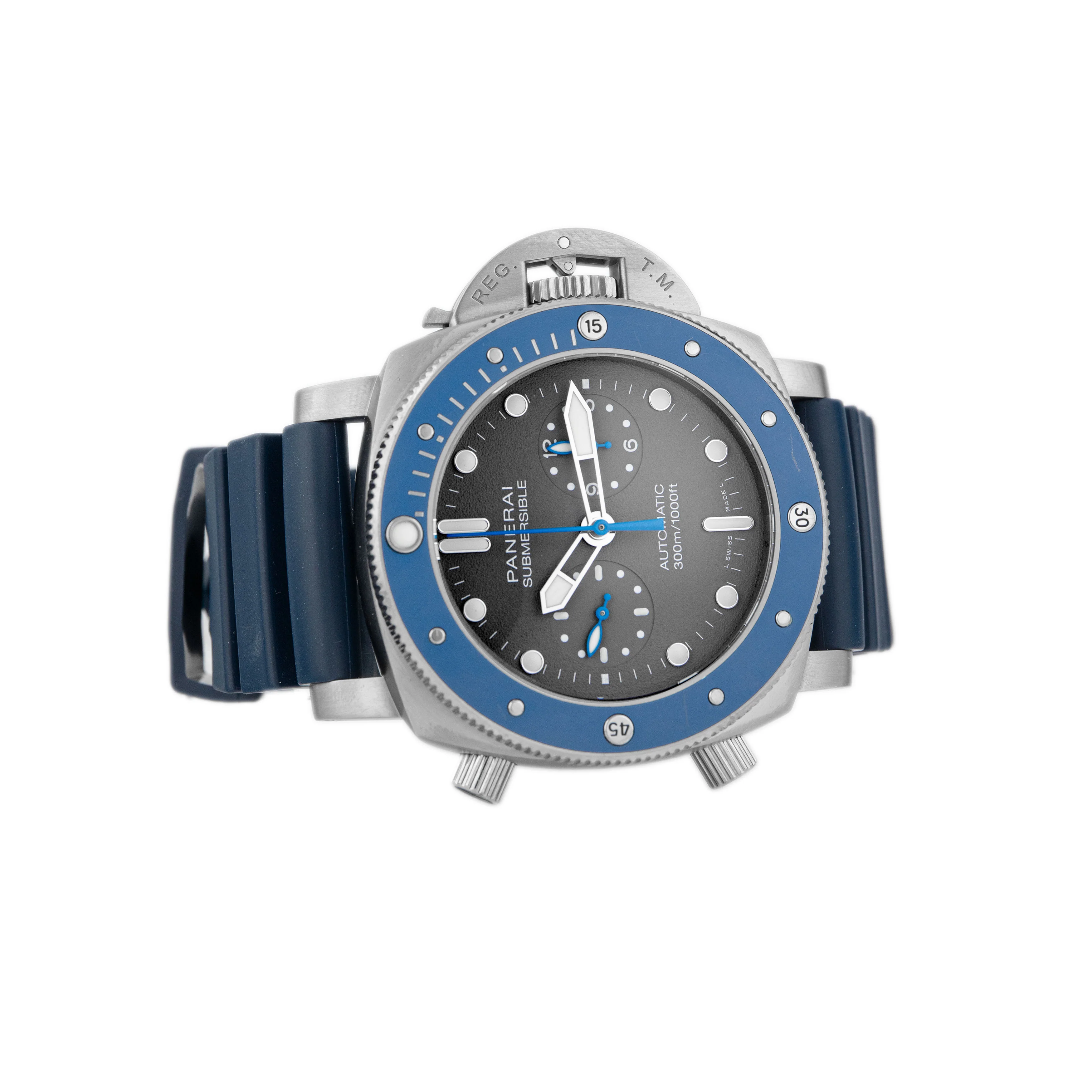 Panerai Submersible Chrono Guillaume Nery Edition Titanium Gray Dial 47mm PAM00982 Full Set - Image 4