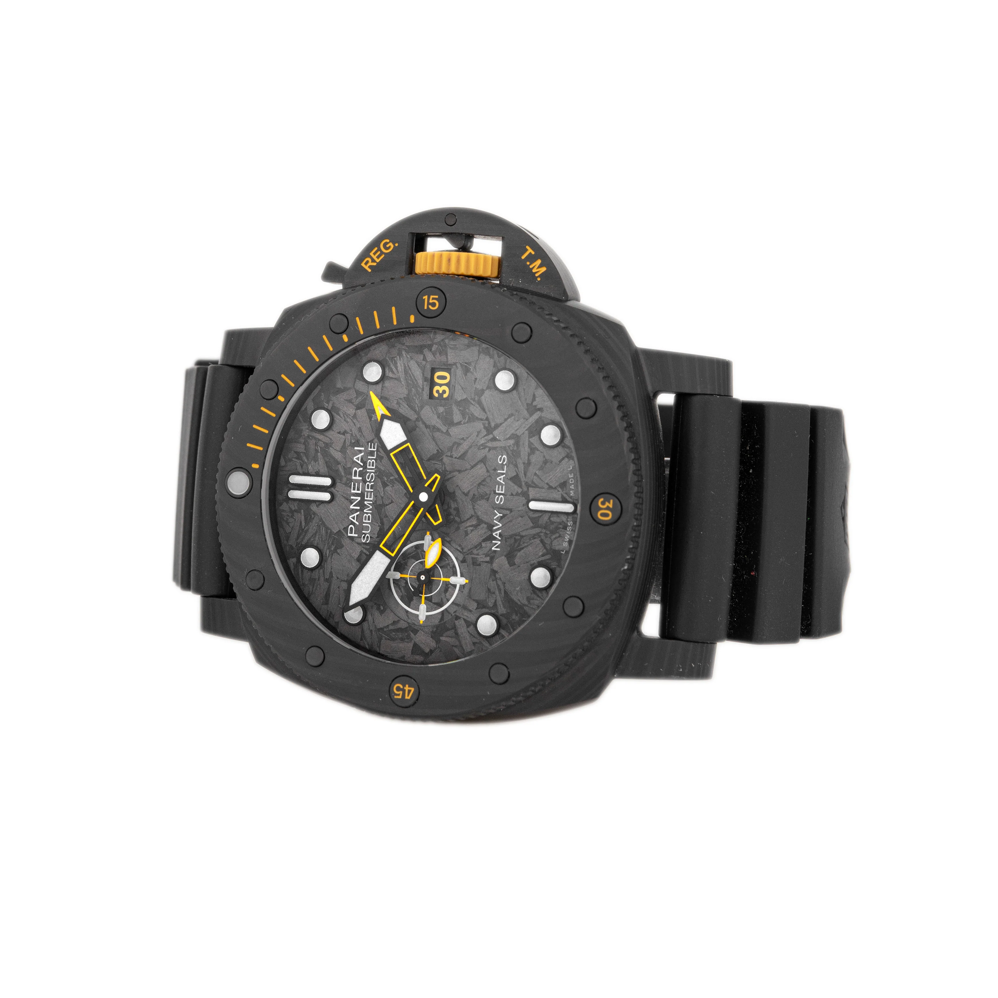 Panerai Submersible GMT Navy SEALs Carbon Black Dial 44mm PAM01324 Full Set - Image 3