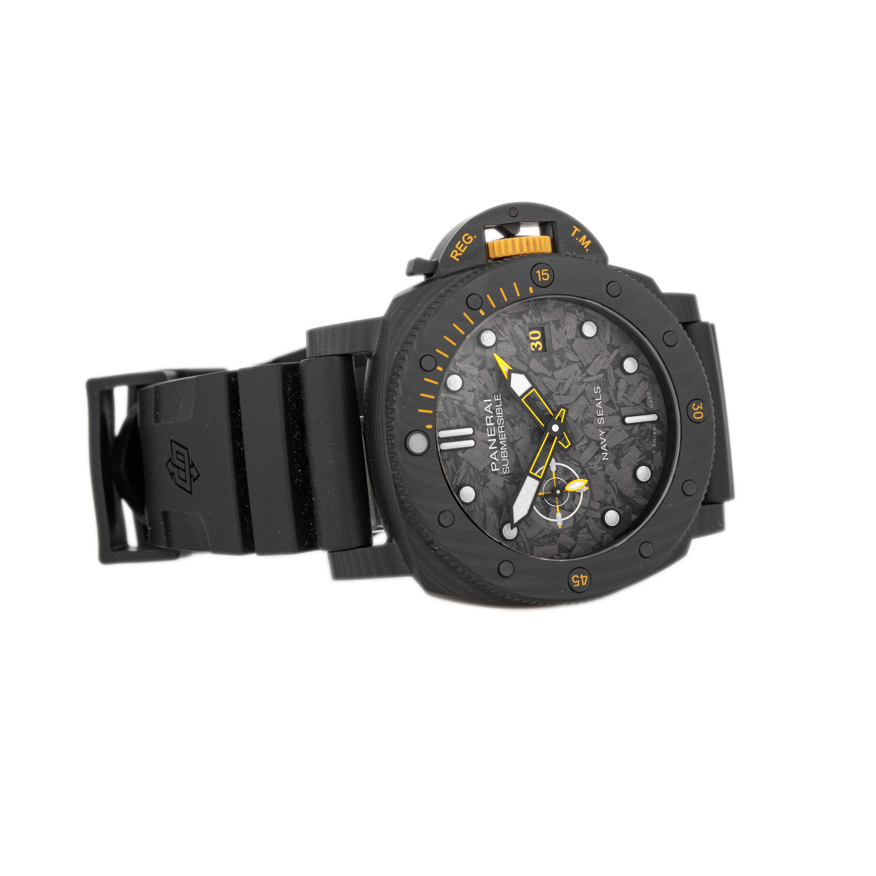 Panerai Submersible GMT Navy SEALs Carbon Black Dial 44mm PAM01324 Full Set - Image 4