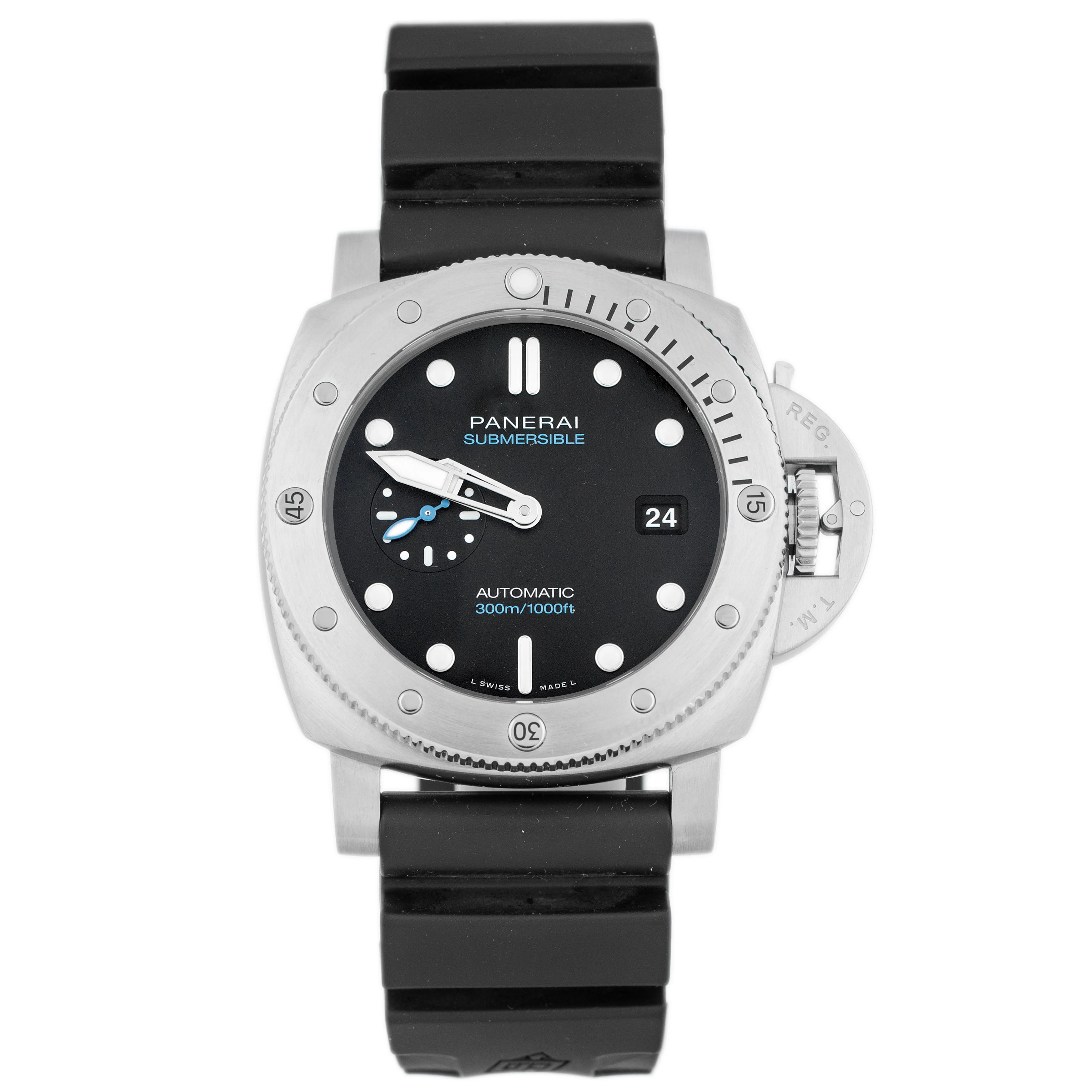 Panerai Submersible Stainless Steel Black Dial 44mm Pam01596 Full Set