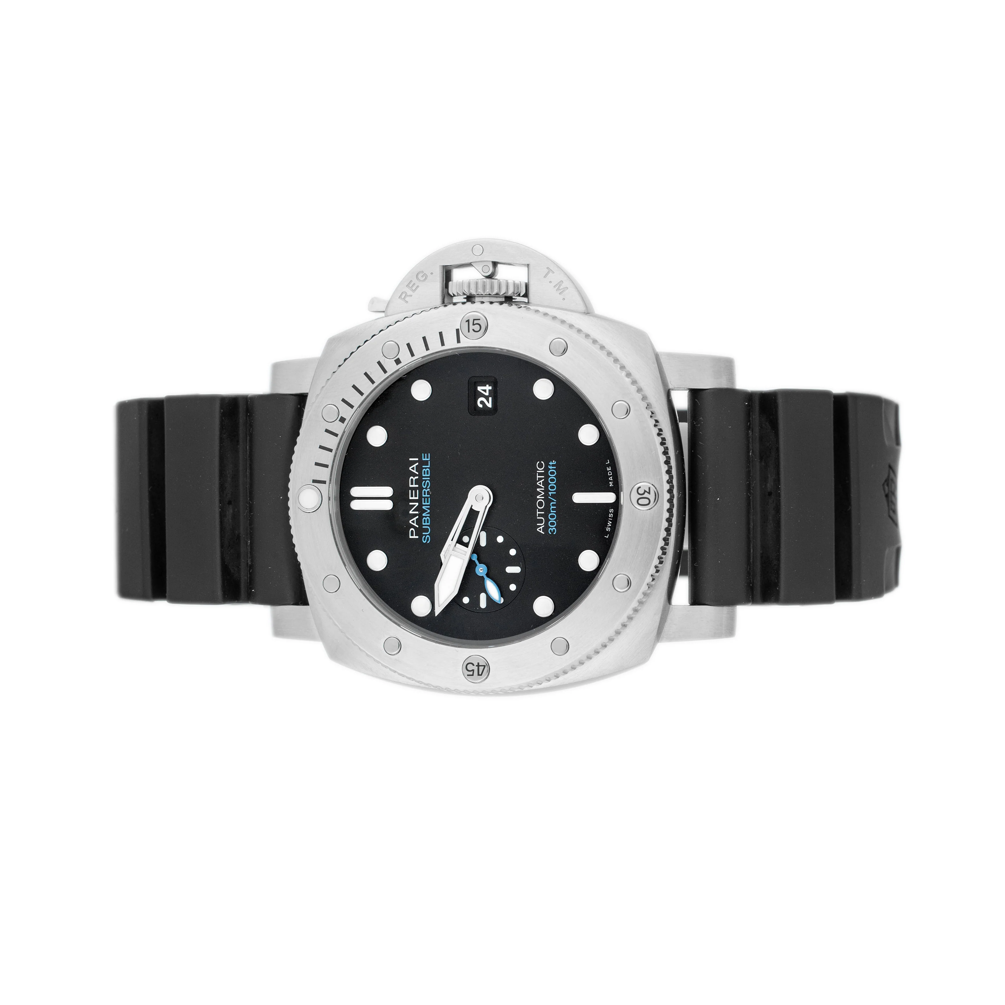 Panerai Submersible Stainless Steel Black Dial 44mm Pam01596 Full Set - Image 2