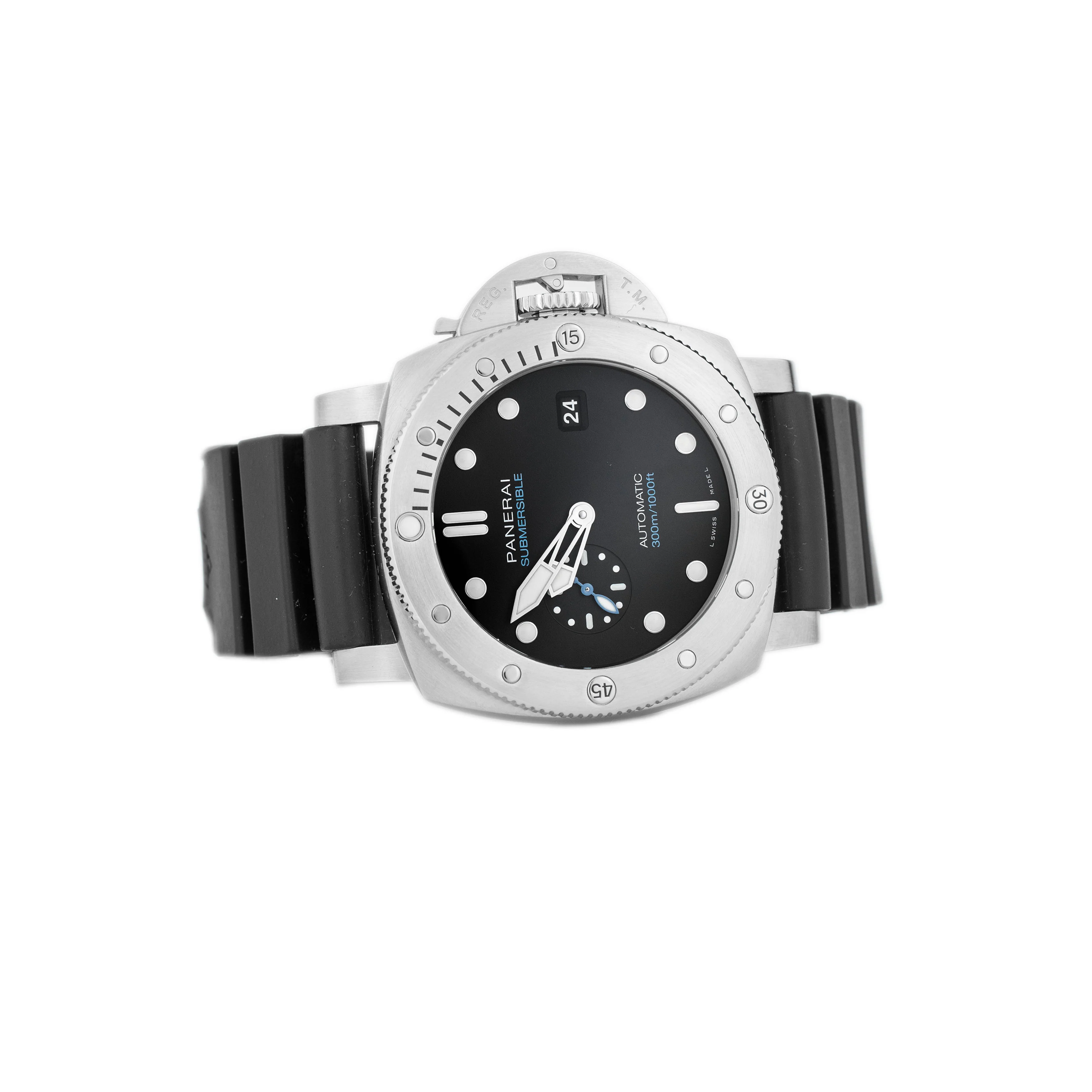 Panerai Submersible Stainless Steel Black Dial 44mm Pam01596 Full Set - Image 4