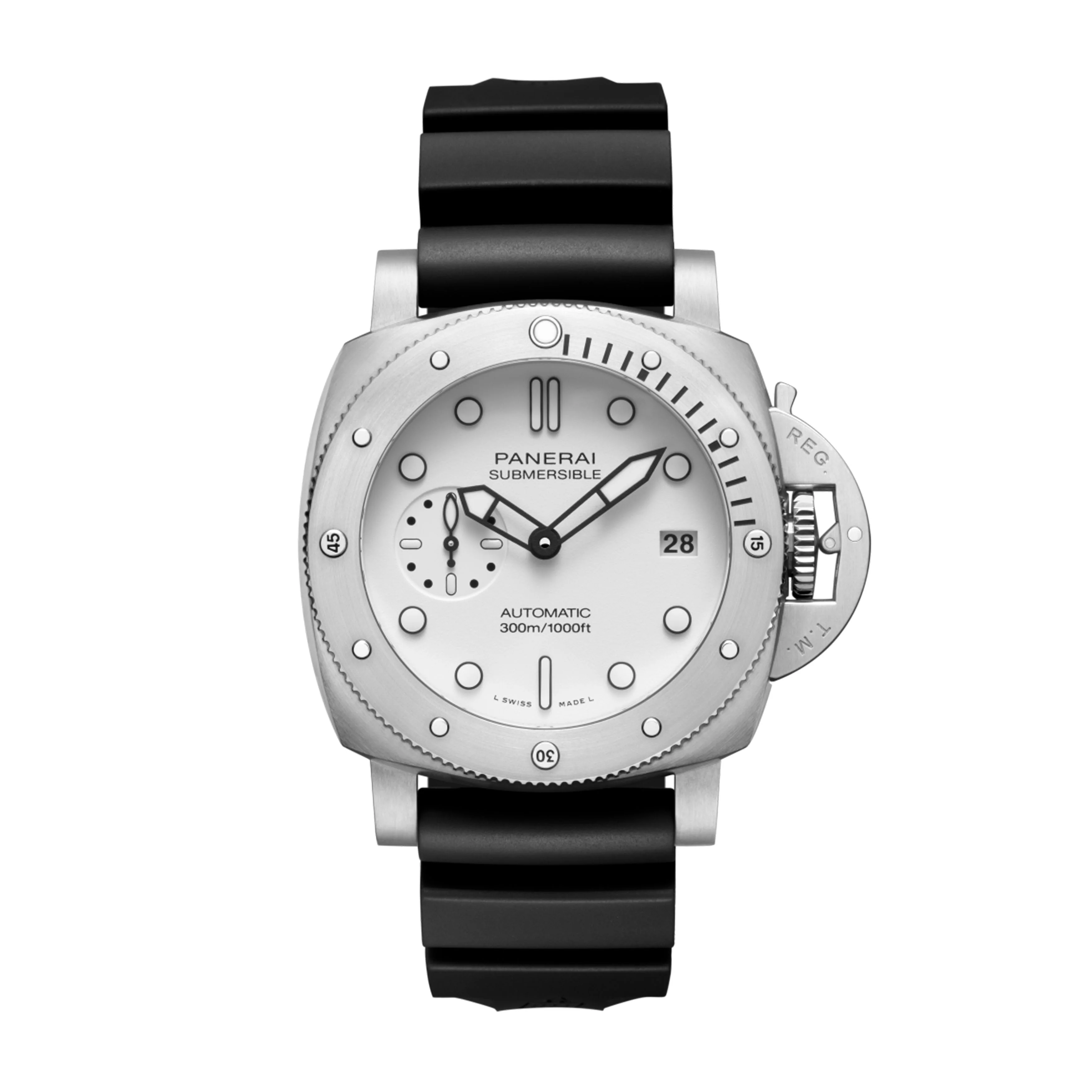 Panerai Submersible Watch, 42mm White Dial, PAM01590