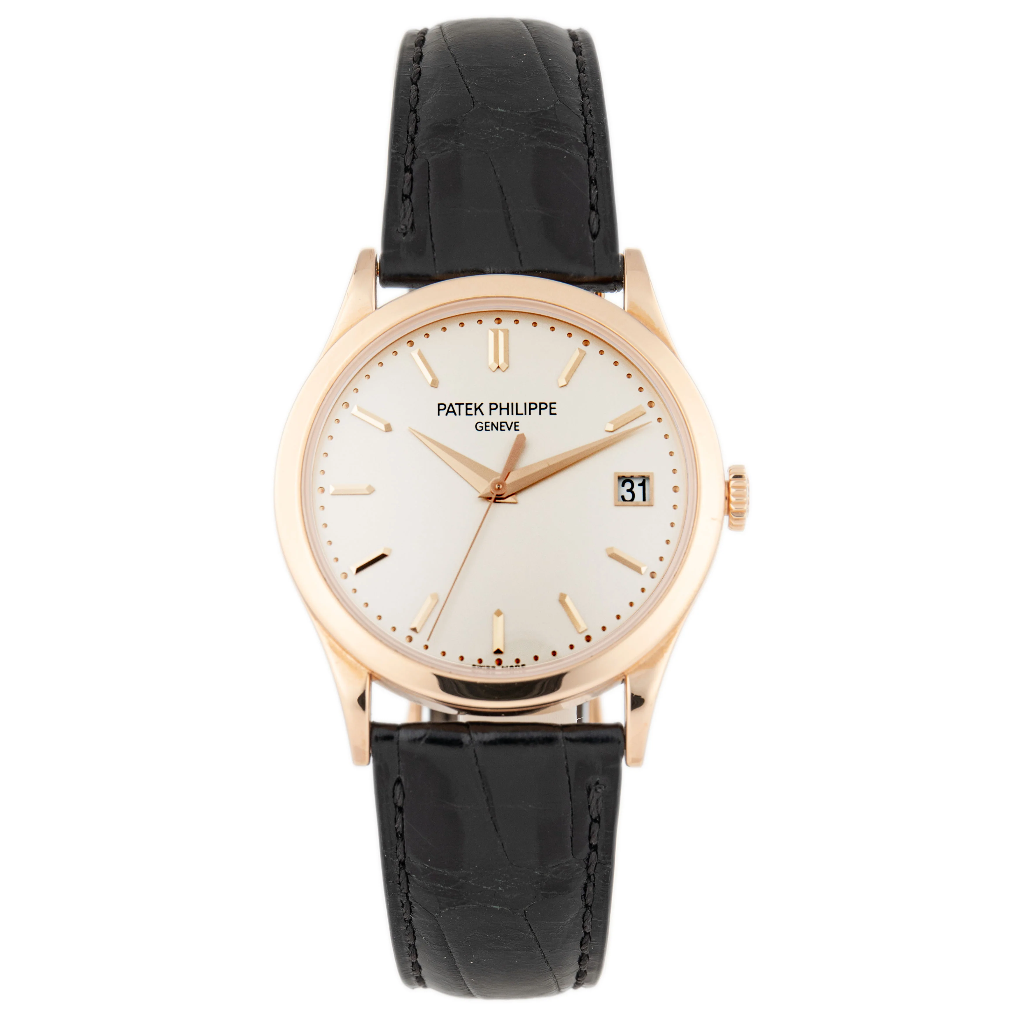 Patek Philippe Calatrava Date Rose Gold Silver Dial 38mm 5296R-010 Full Set