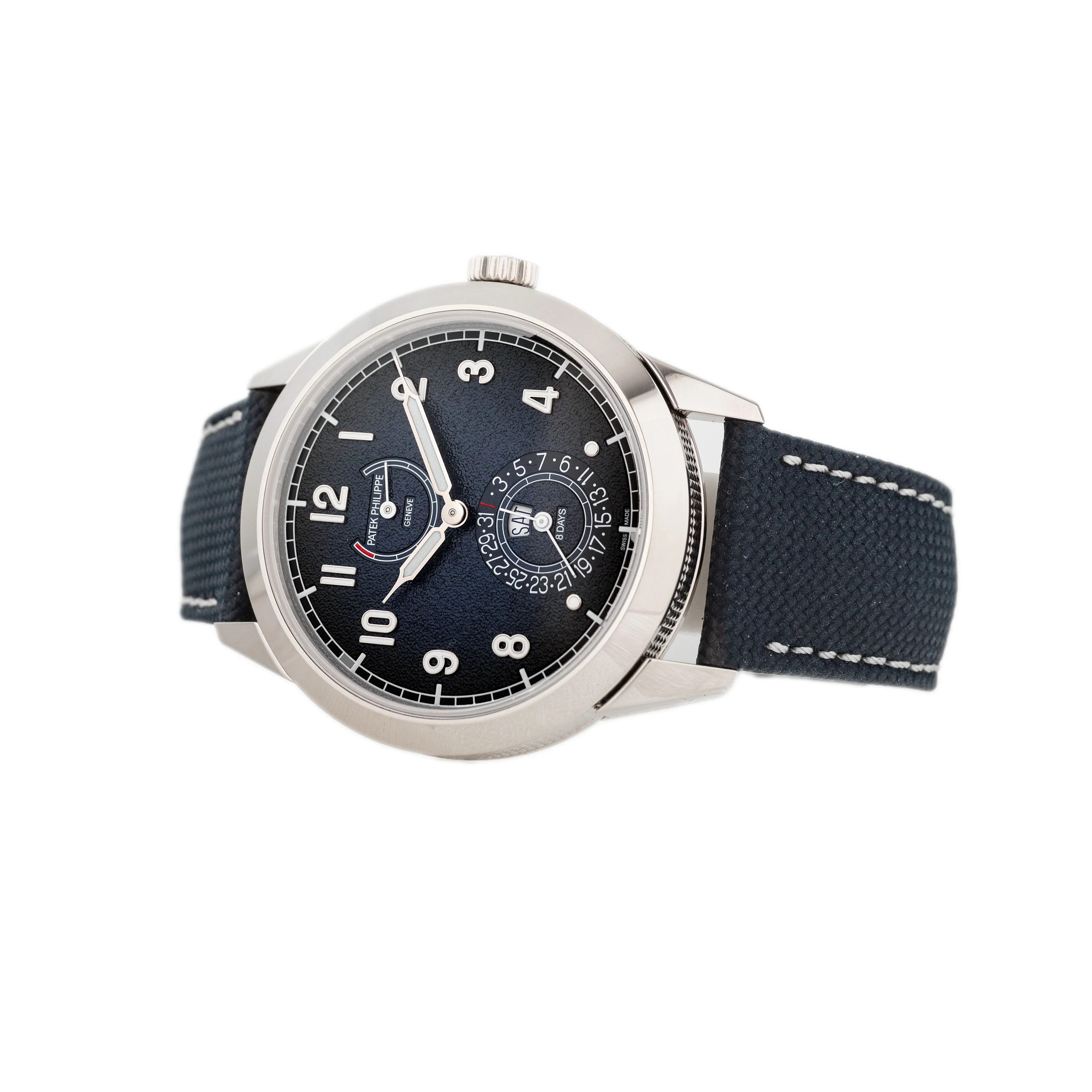 Patek Philippe Complications Calatrava White Gold Blue Dial 41mm 5328G-001 Full Set - Image 3