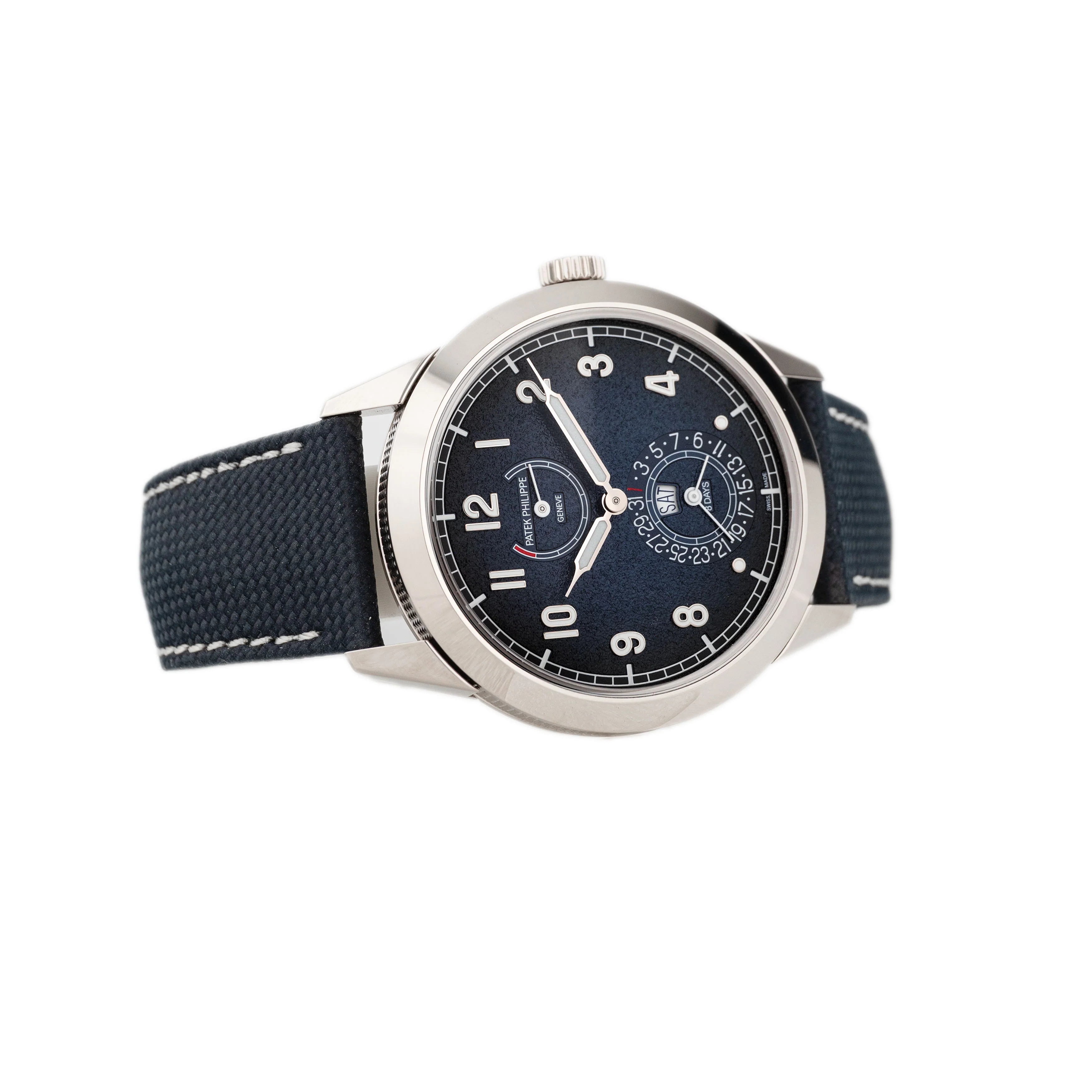 Patek Philippe Complications Calatrava White Gold Blue Dial 41mm 5328G-001 Full Set - Image 4