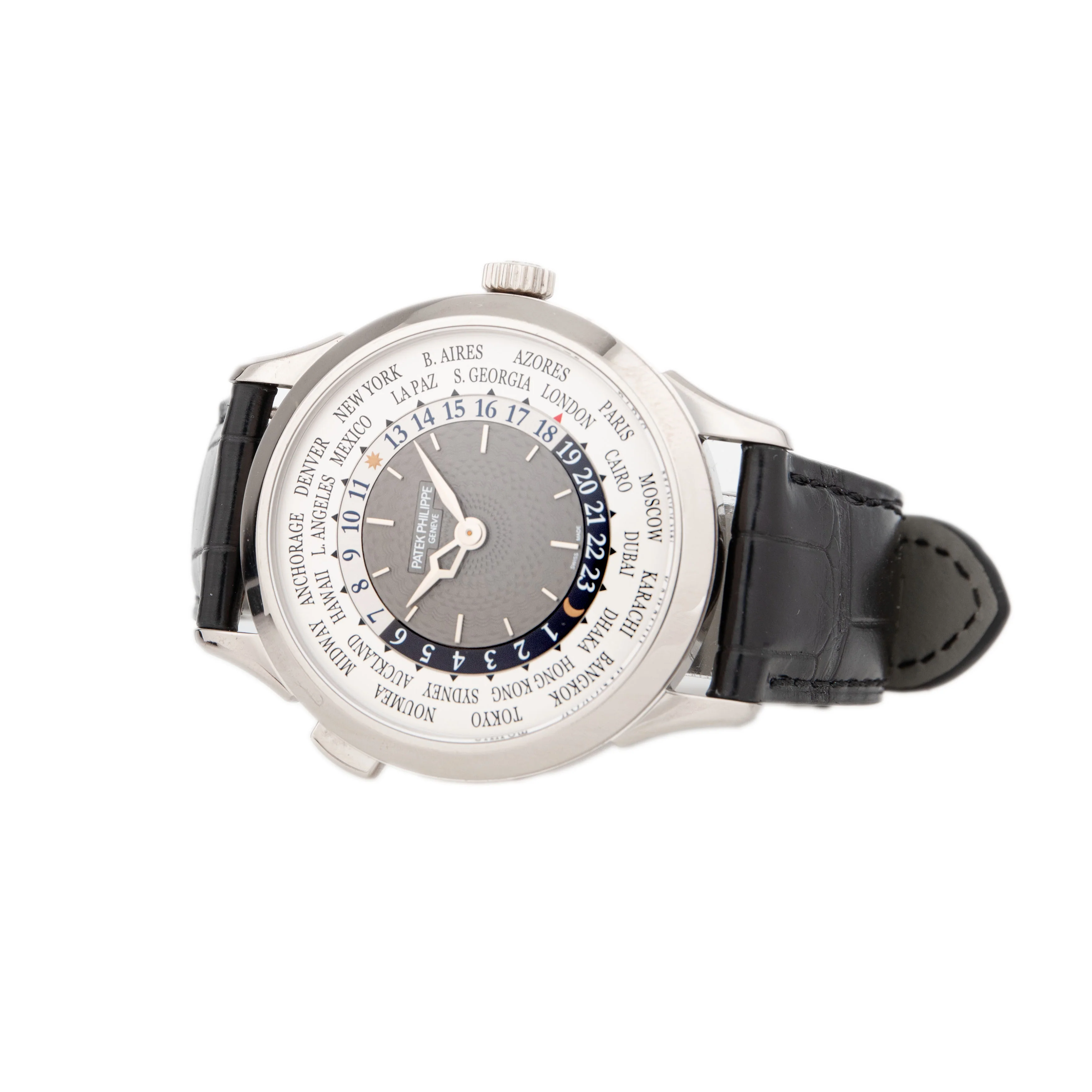 Patek Philippe Complications World Time White Gold 38.5m Gray Dial 5230G - Image 3