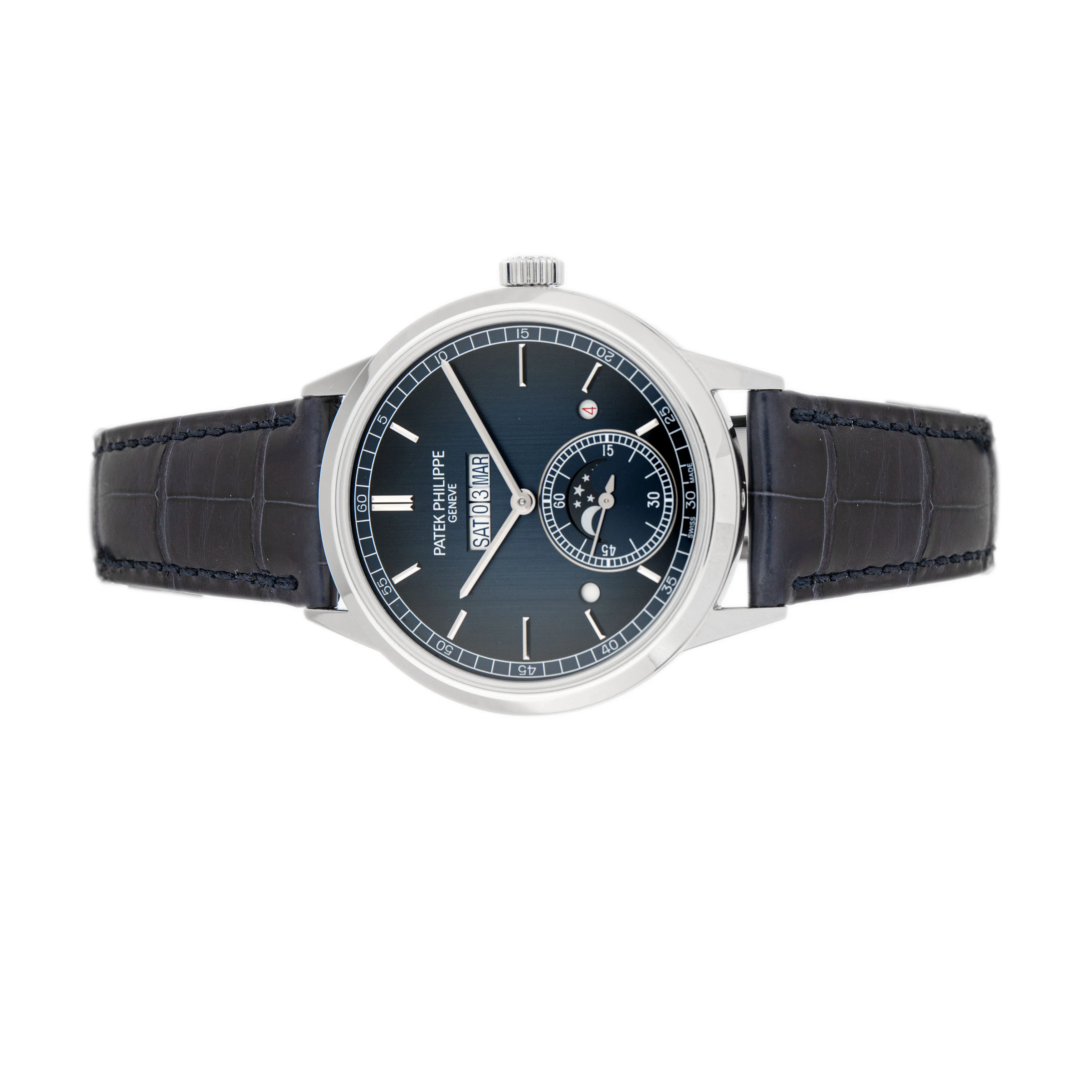 Patek Philippe Grand Complications In Line Perpetual Platinum Blue Dial 41mm 5236P-001 Full Set - Image 2