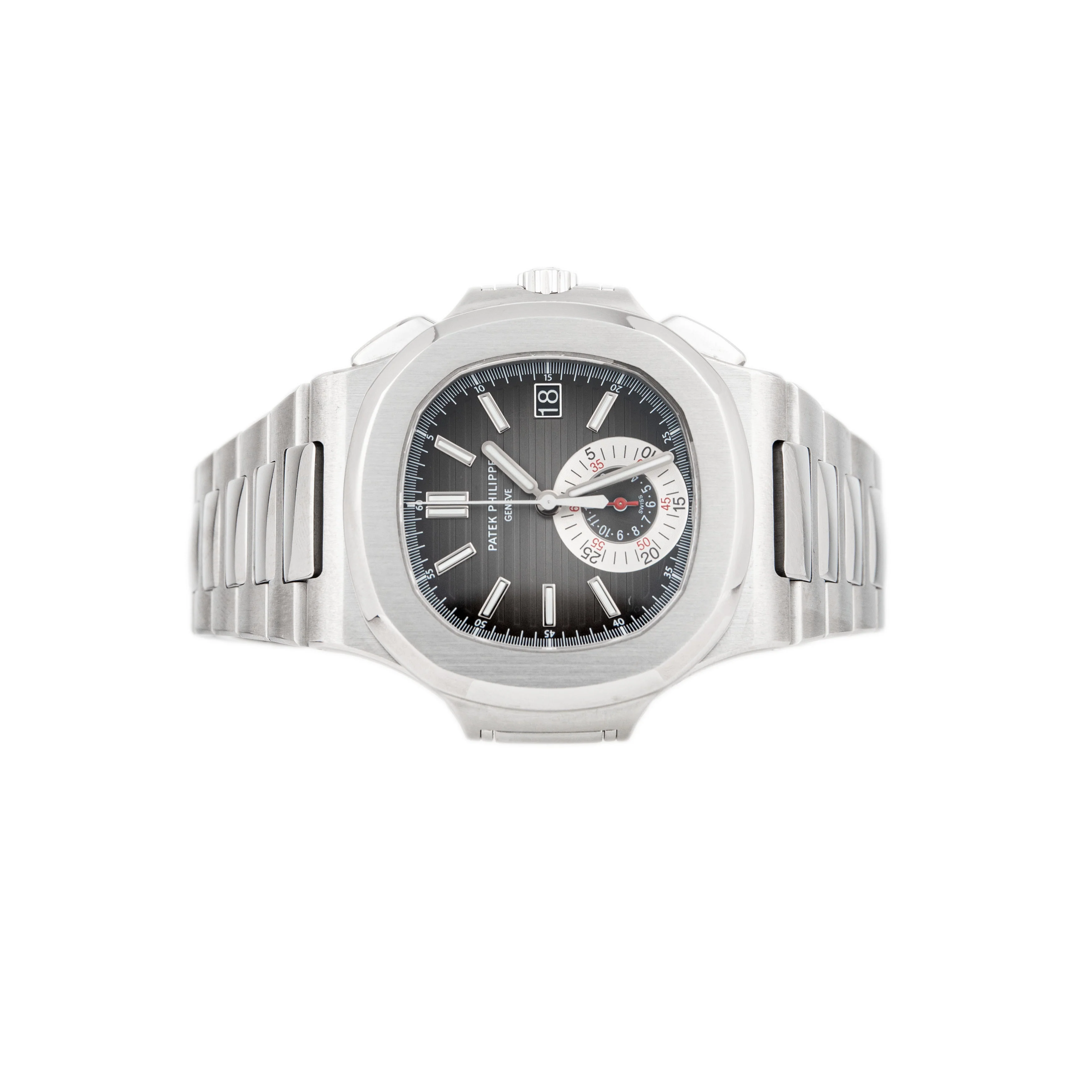 Patek Philippe Nautilus Chronograph Stainless Steel Black Dial 40mm 5980/1A-014 Full Set - Image 2