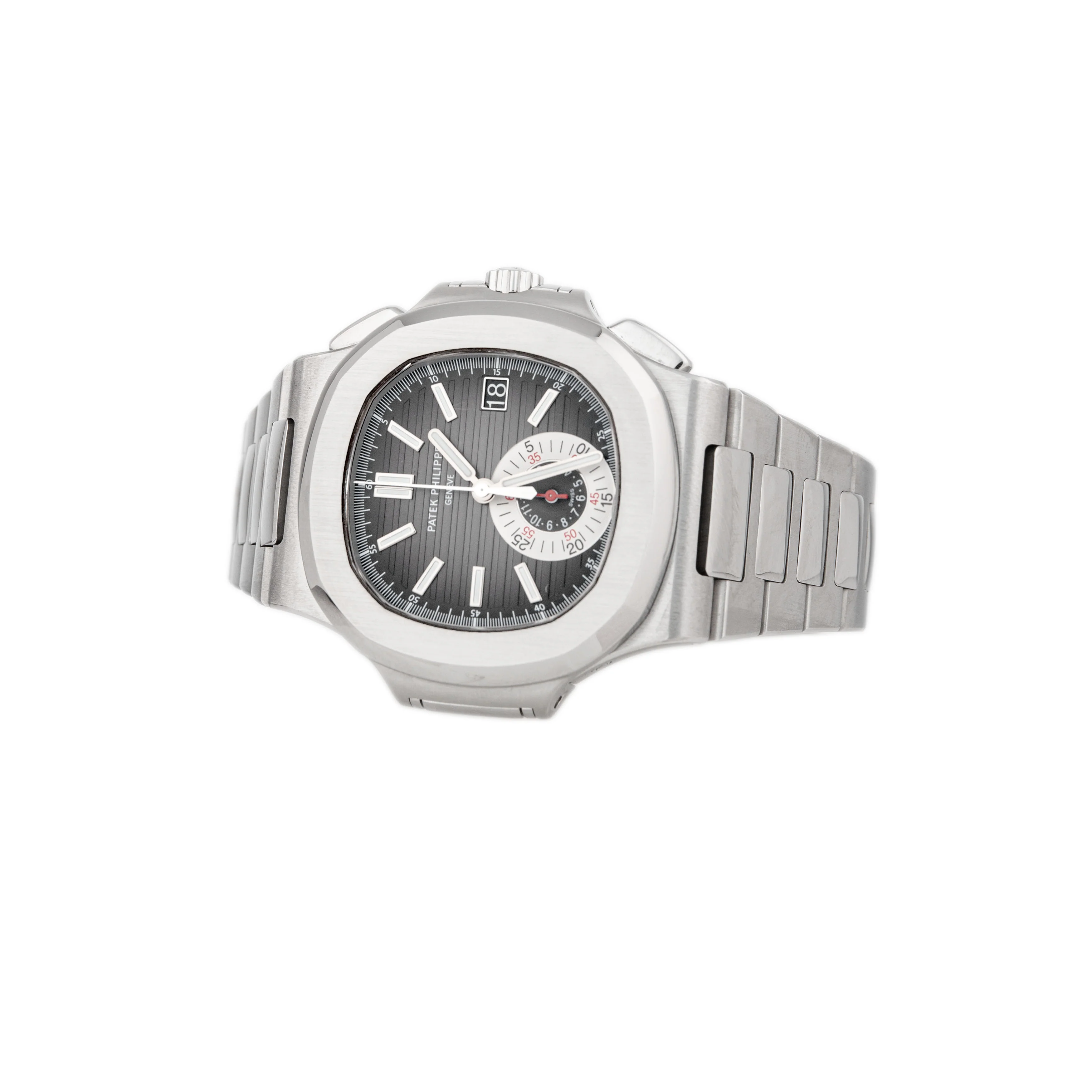 Patek Philippe Nautilus Chronograph Stainless Steel Black Dial 40mm 5980/1A-014 Full Set - Image 3