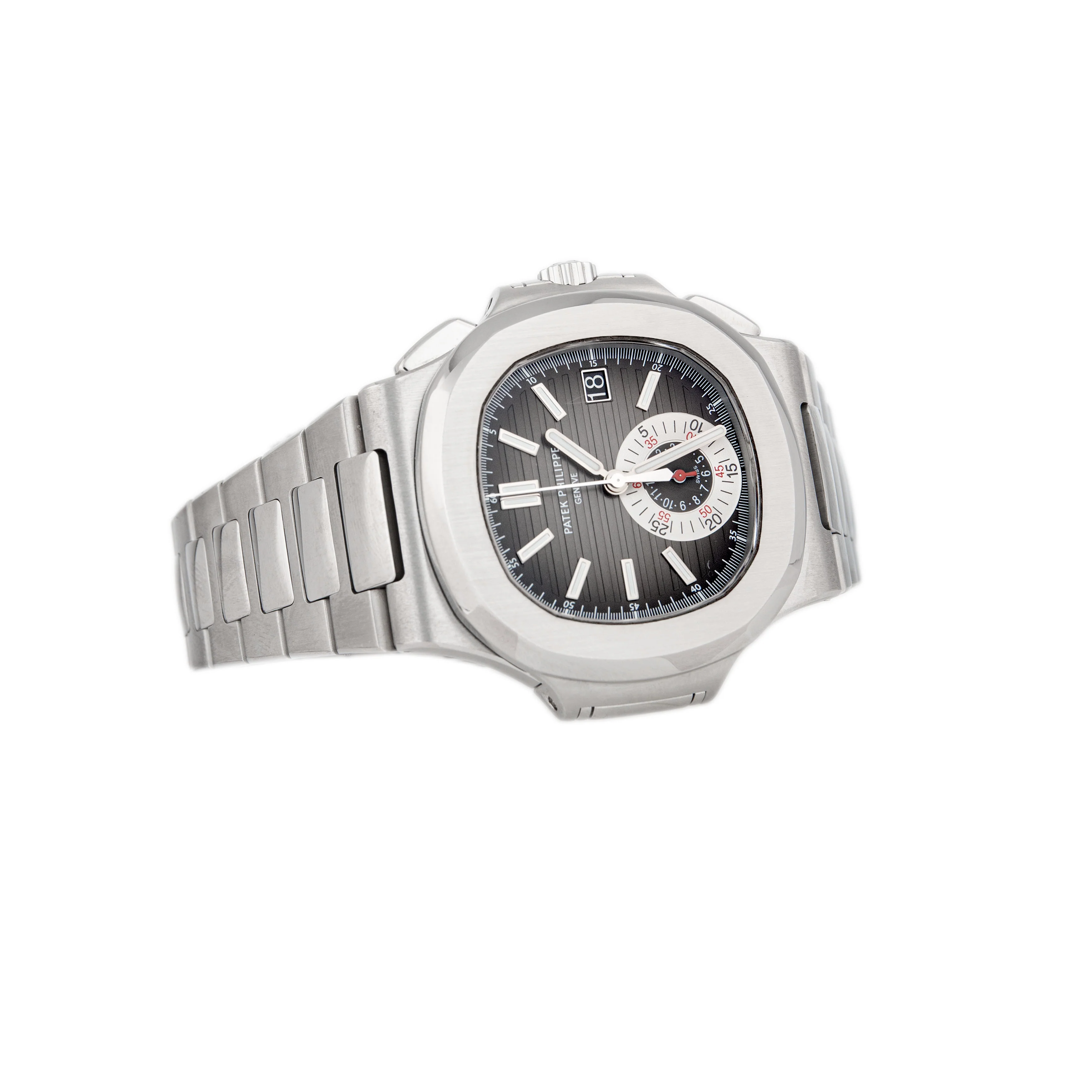 Patek Philippe Nautilus Chronograph Stainless Steel Black Dial 40mm 5980/1A-014 Full Set - Image 4