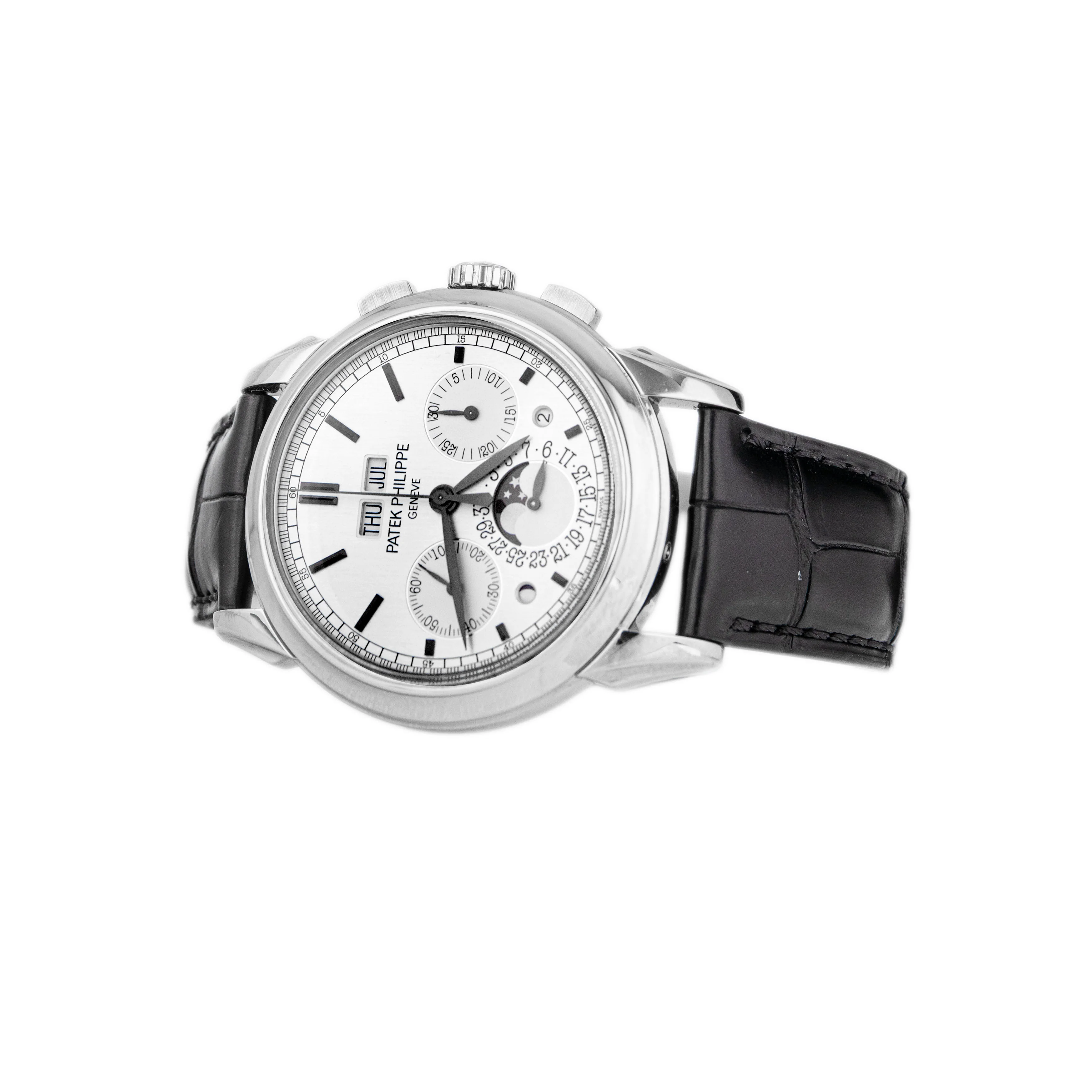 Patek Phillipe Grand Complications Perpetual Calendar Chronograph White Gold Silver Dial 41mm 5270G-001 Full Set - Image 3